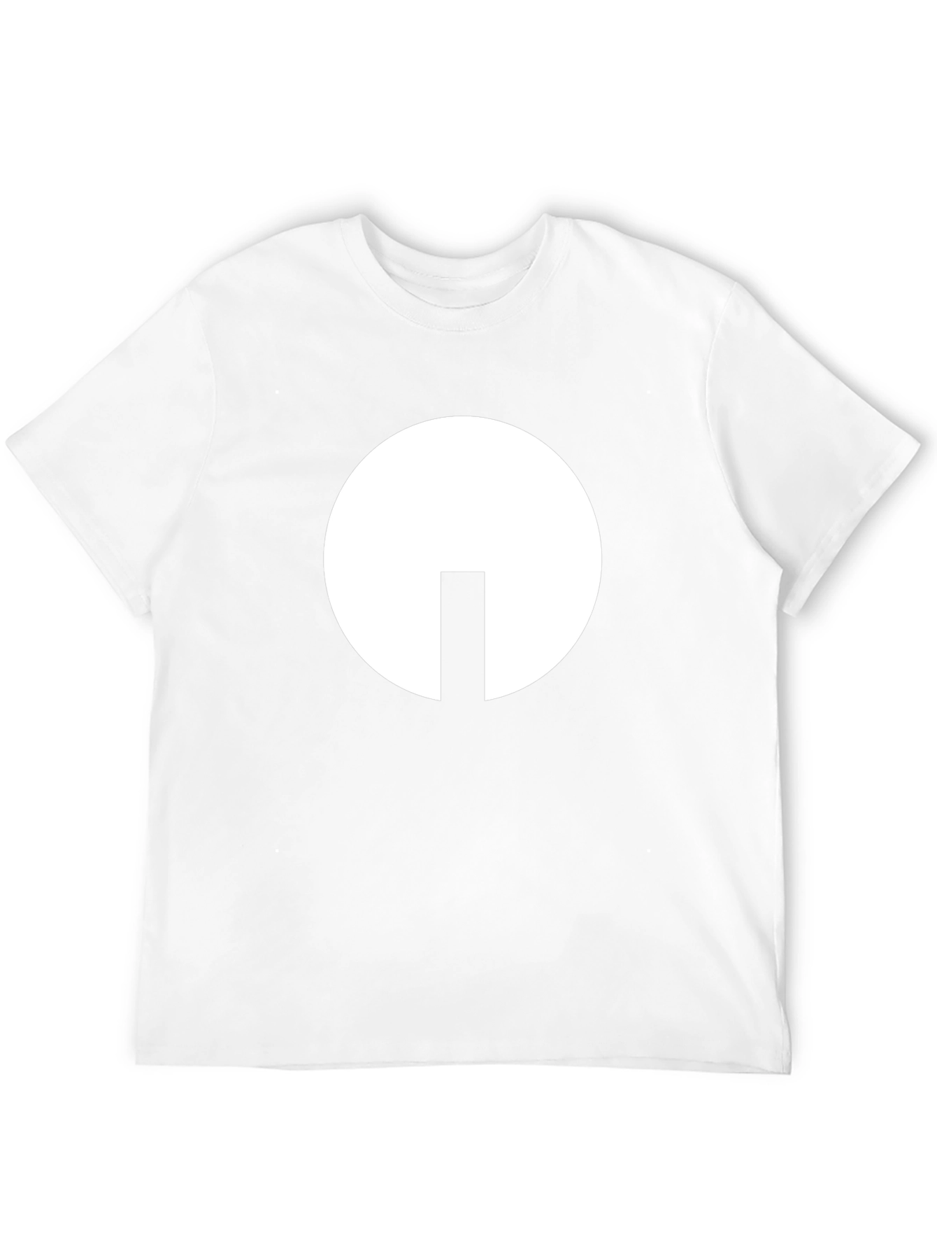 Modern Graphic T-Shirt - Black with White Circle Design