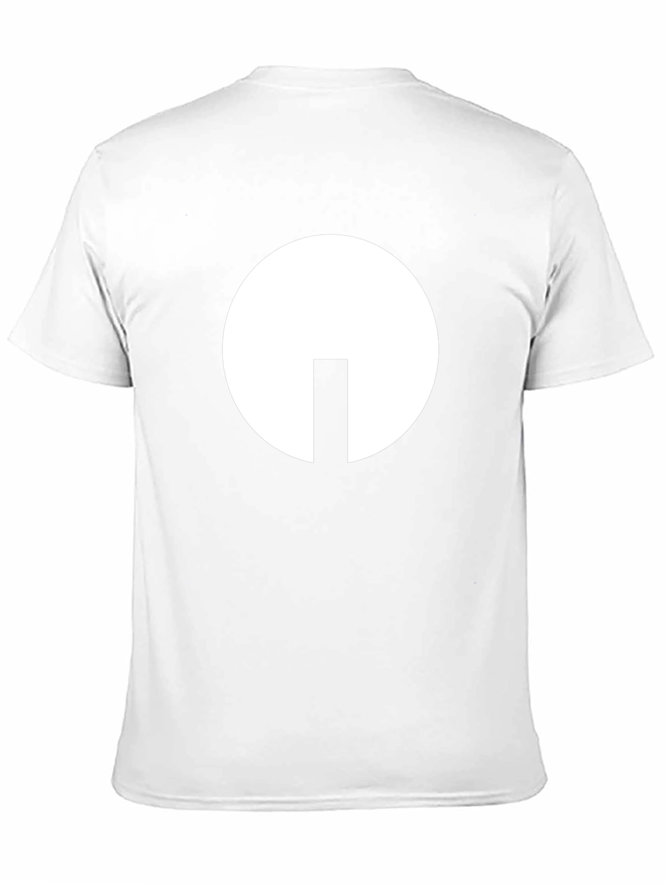 Modern Graphic T-Shirt - Black with White Circle Design