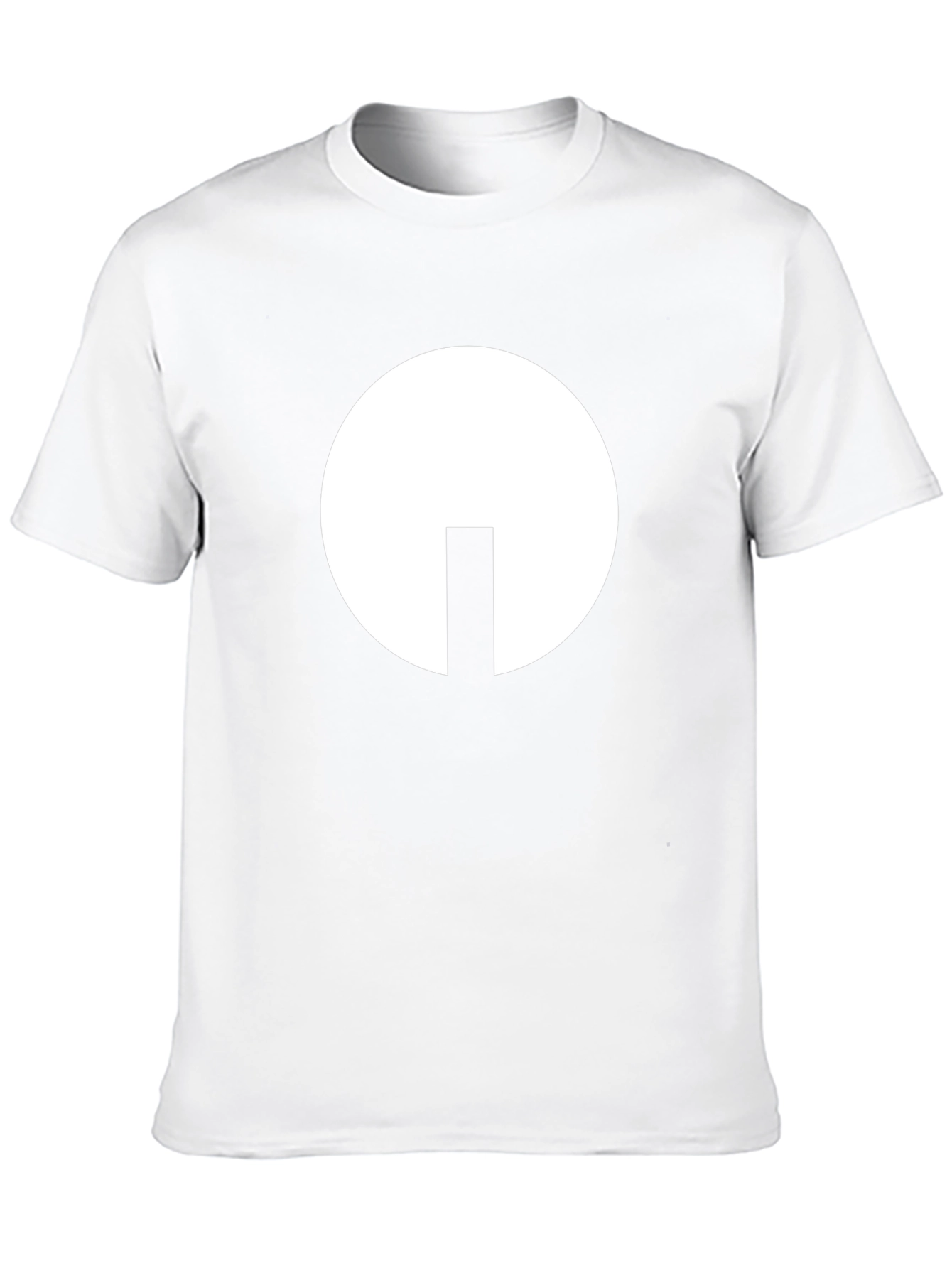 Modern Graphic T-Shirt - Black with White Circle Design