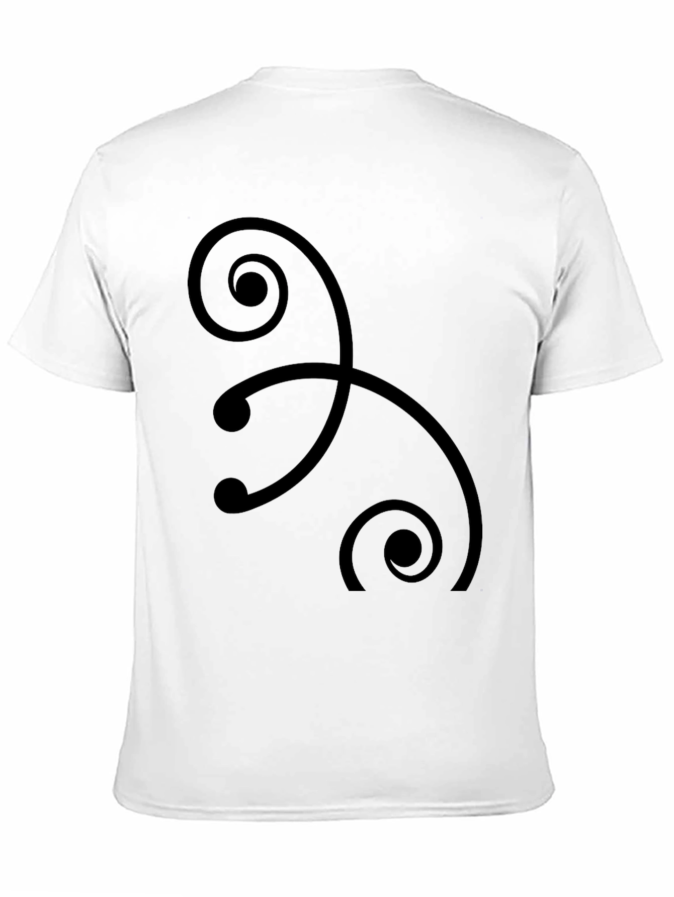 Abstract Swirl Graphic Black T-Shirt