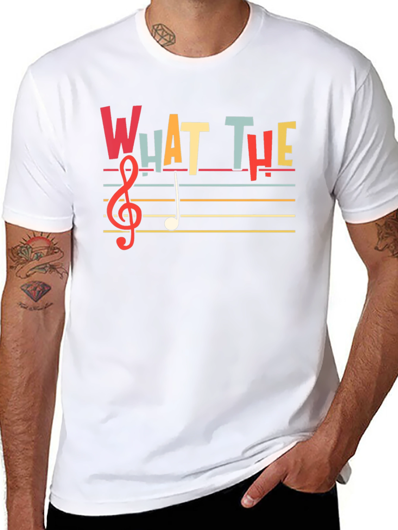 What The Music T-Shirt - Treble Clef Design