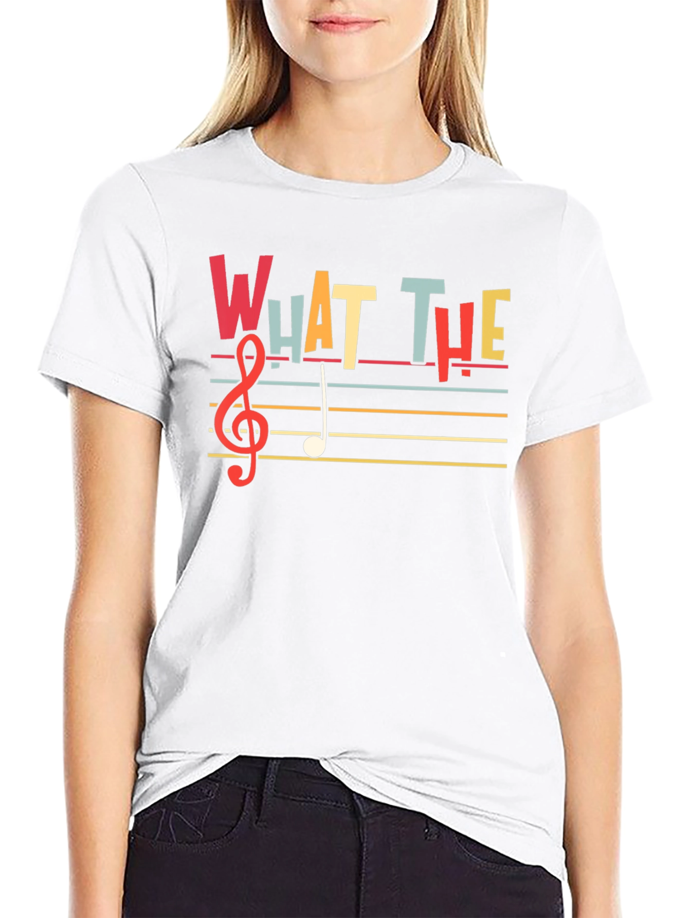 What The Music T-Shirt - Treble Clef Design