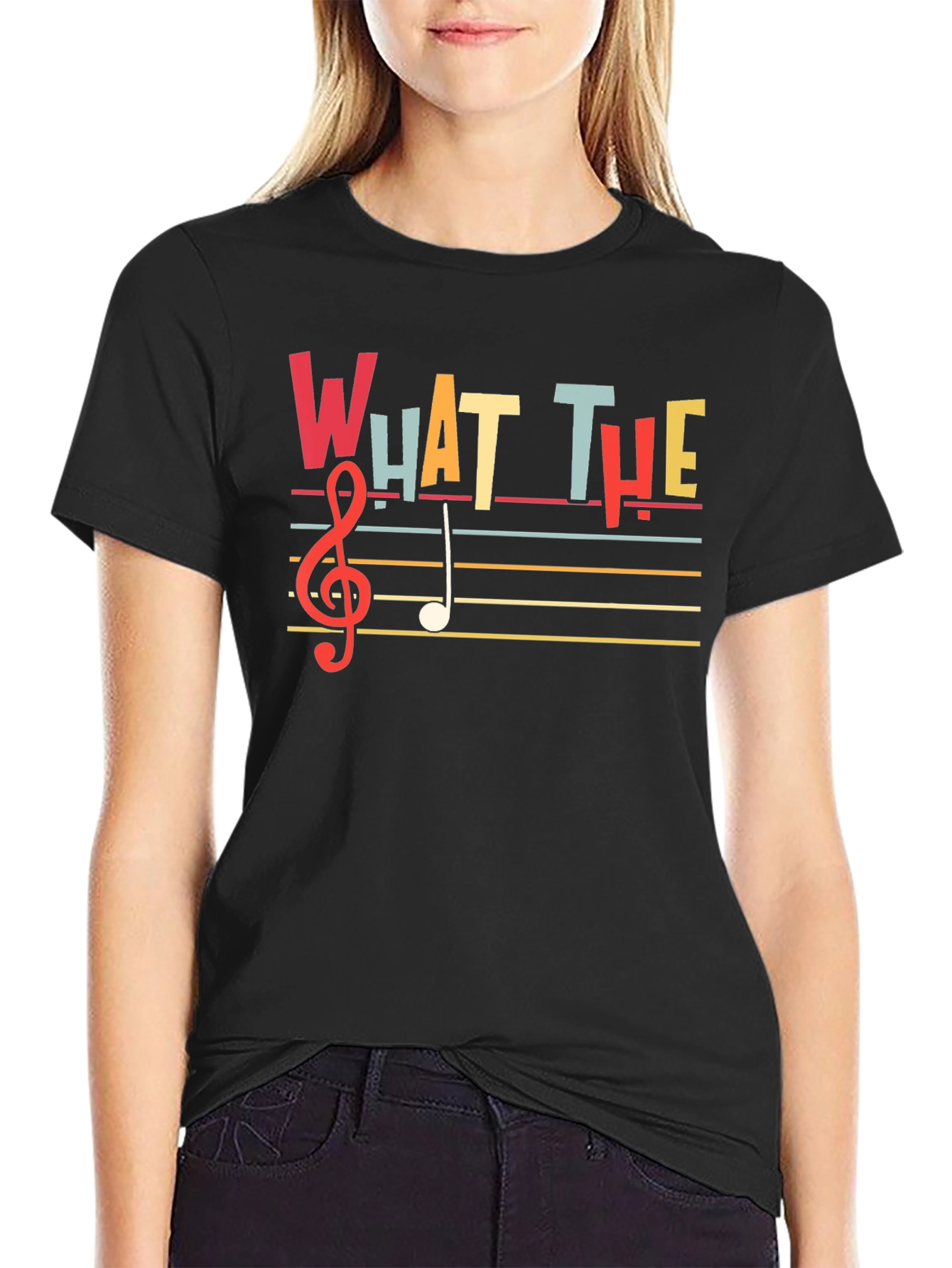 What The Music T-Shirt - Treble Clef Design