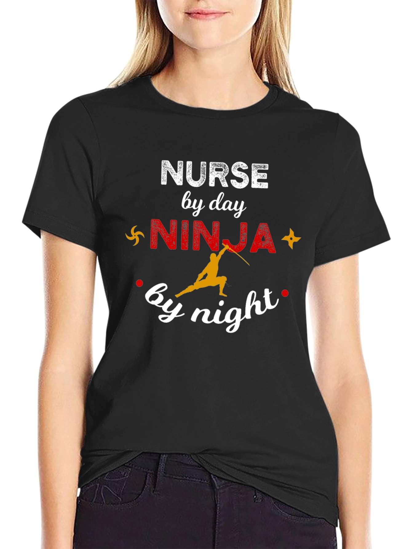 Nurse by Day Ninja by Night Graphic T-Shirt