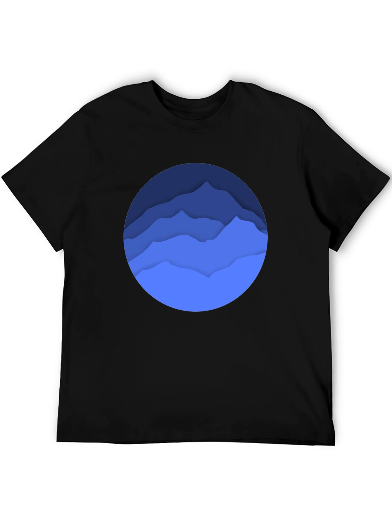 Mountainscape Graphic Black T-Shirt