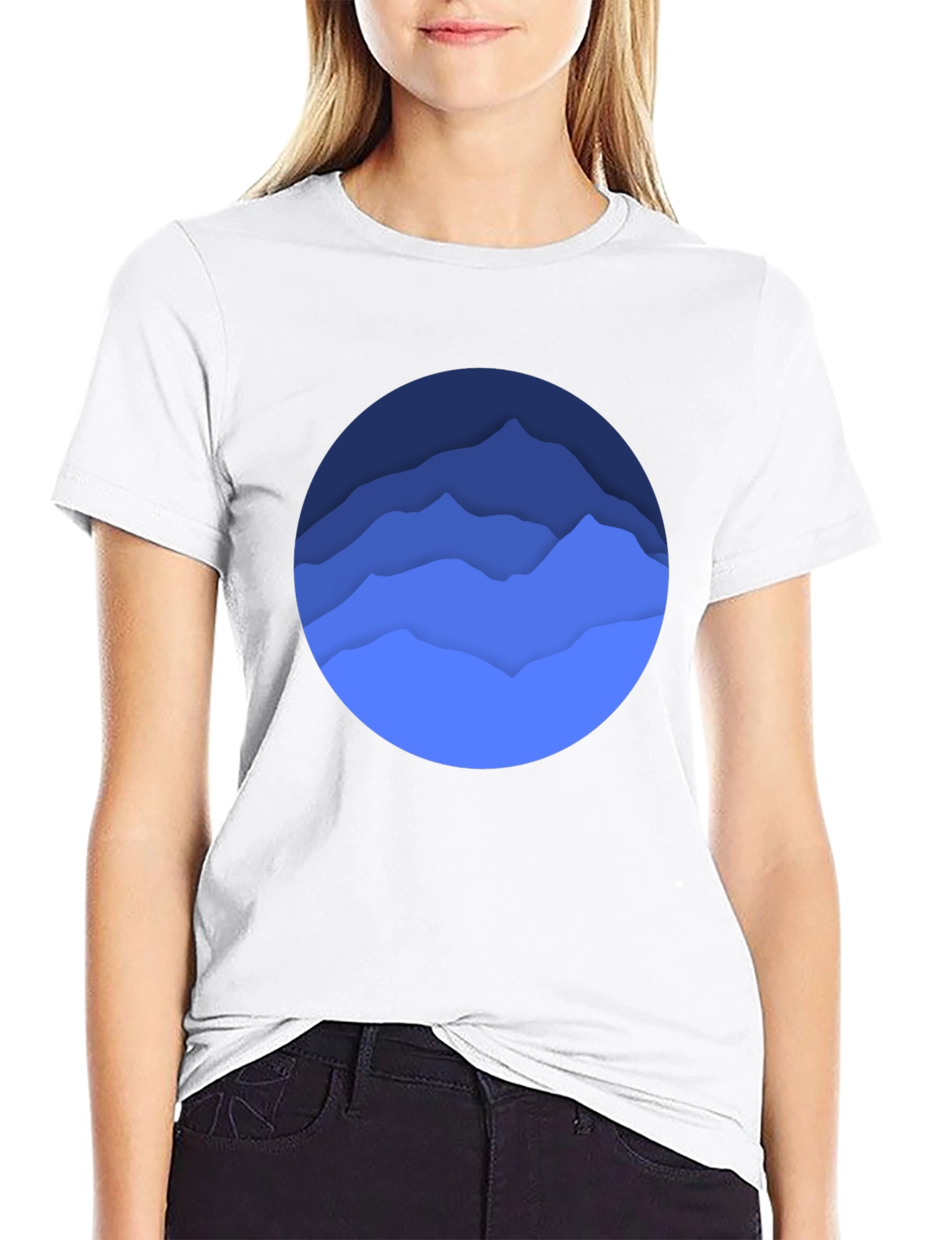 Mountainscape Graphic Black T-Shirt