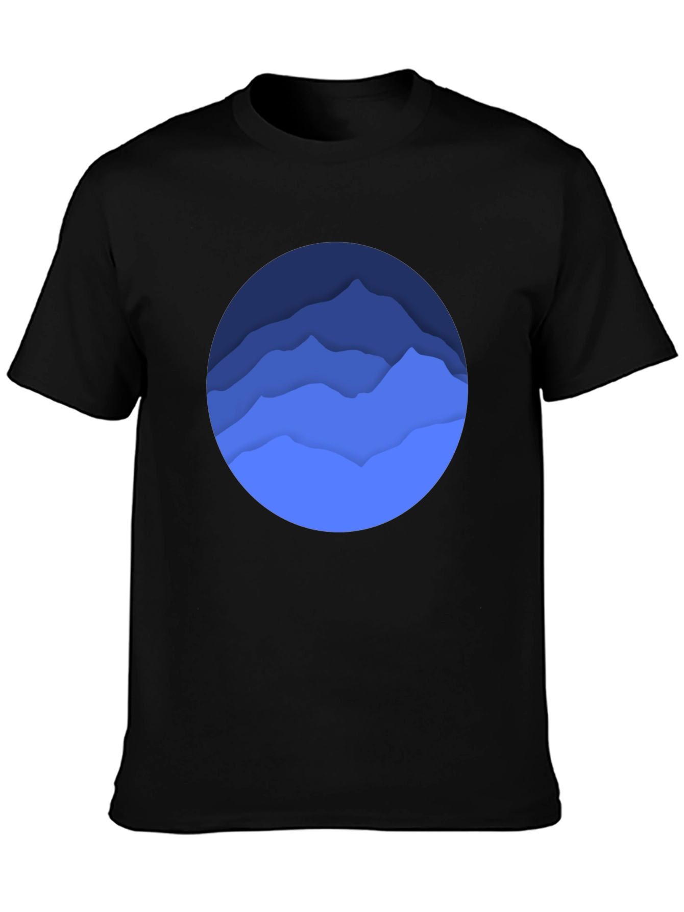 Mountainscape Graphic Black T-Shirt