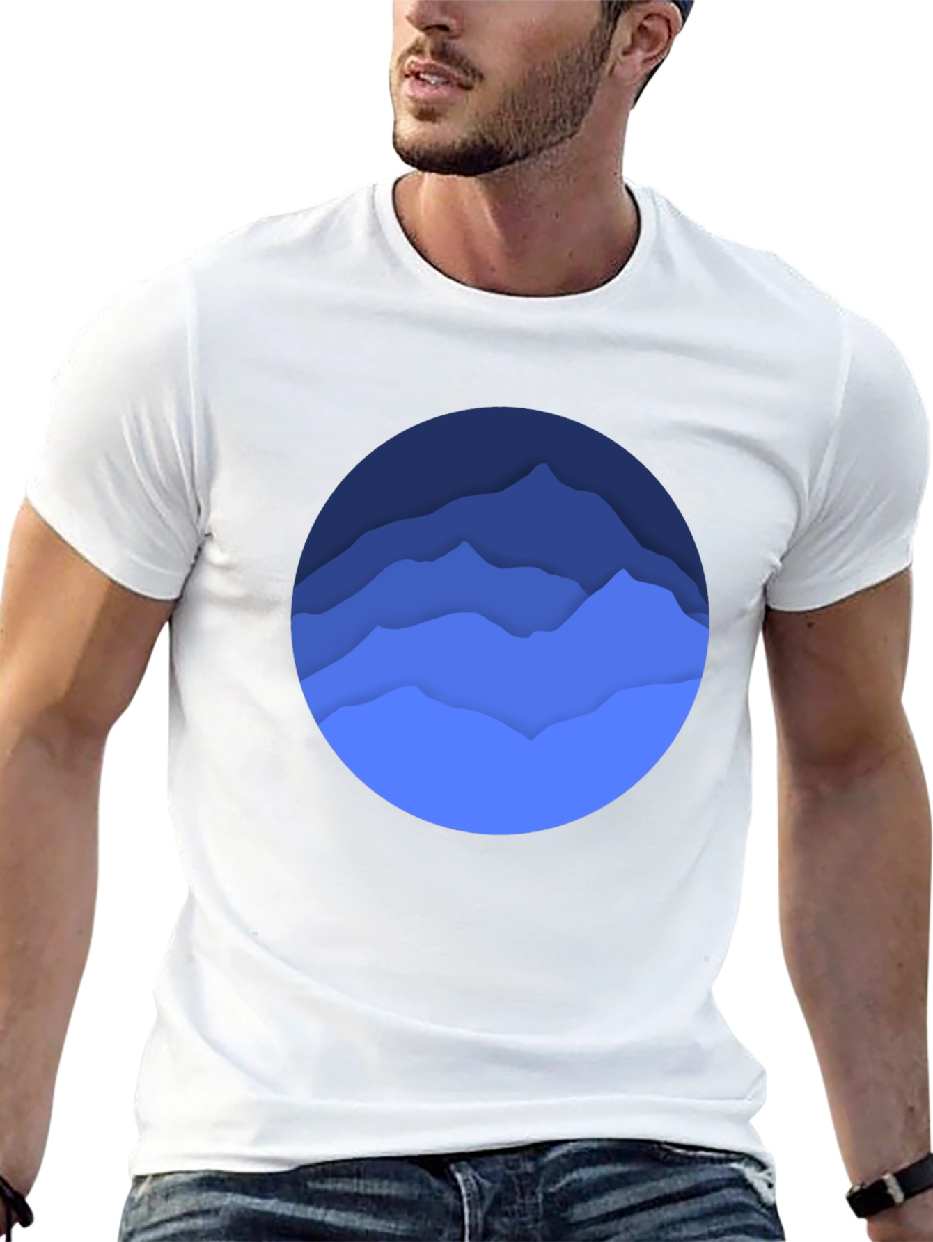 Mountainscape Graphic Black T-Shirt