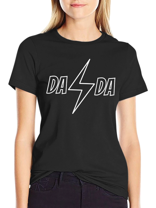 Da Da Lightning Bolt Graphic Tee - Stylish Black T-Shirt