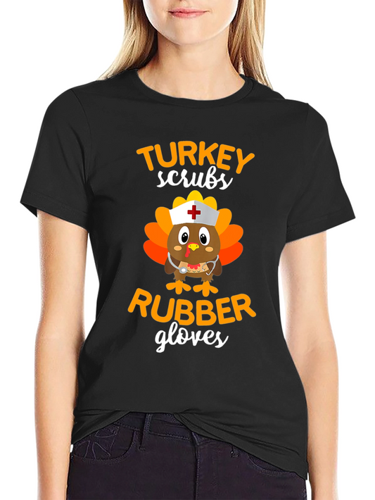 Turkey Scrubs Rubber Gloves T-Shirt