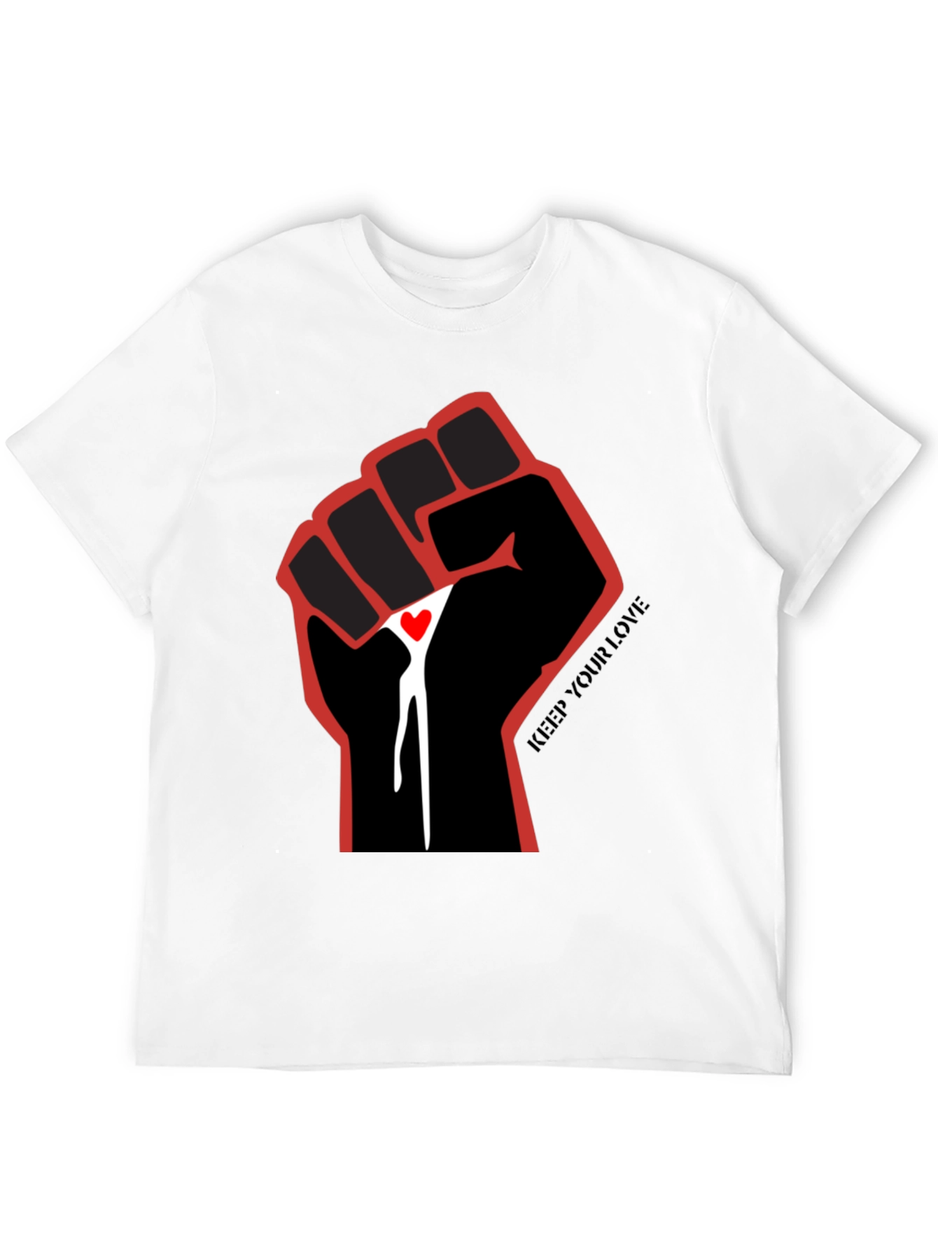 Keep Your Love Fist T-Shirt - Black