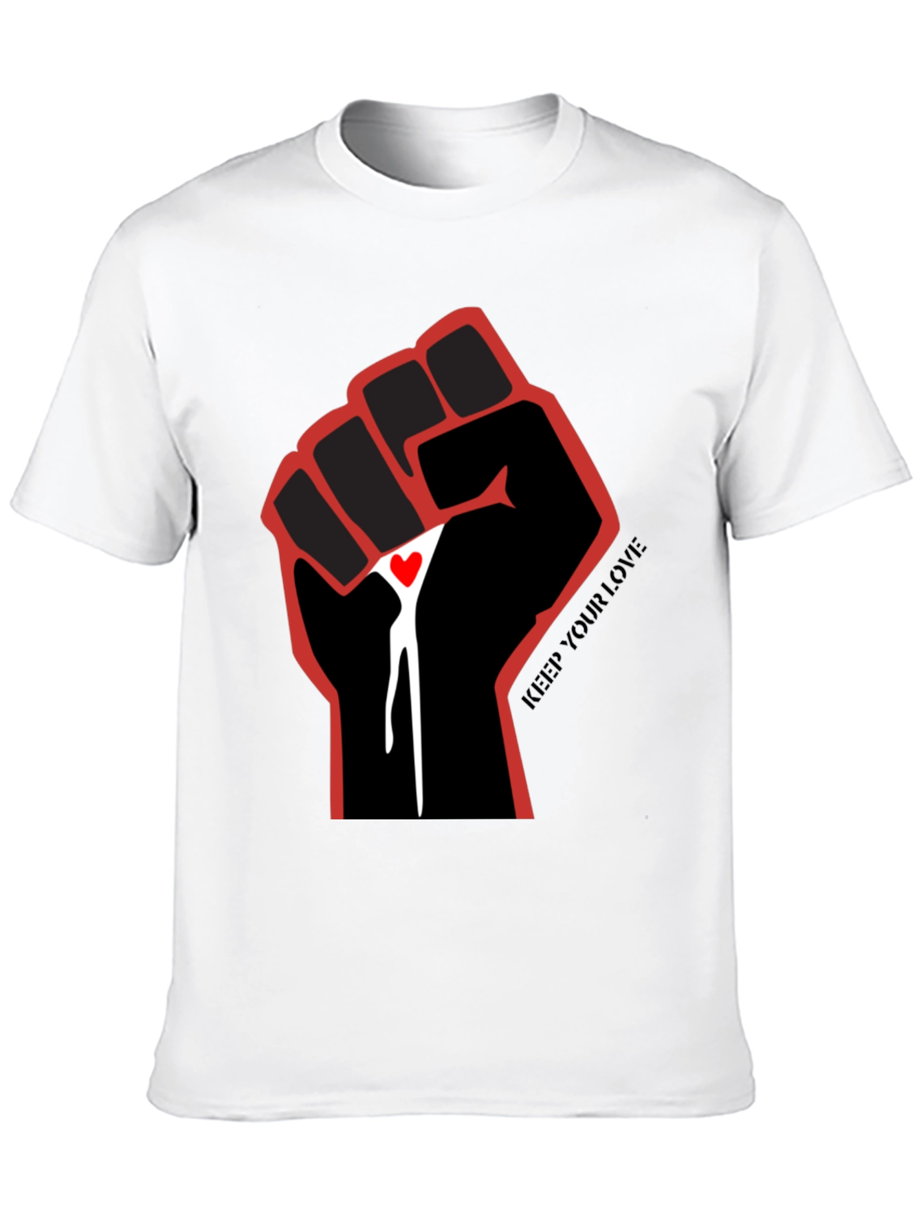 Keep Your Love Fist T-Shirt - Black