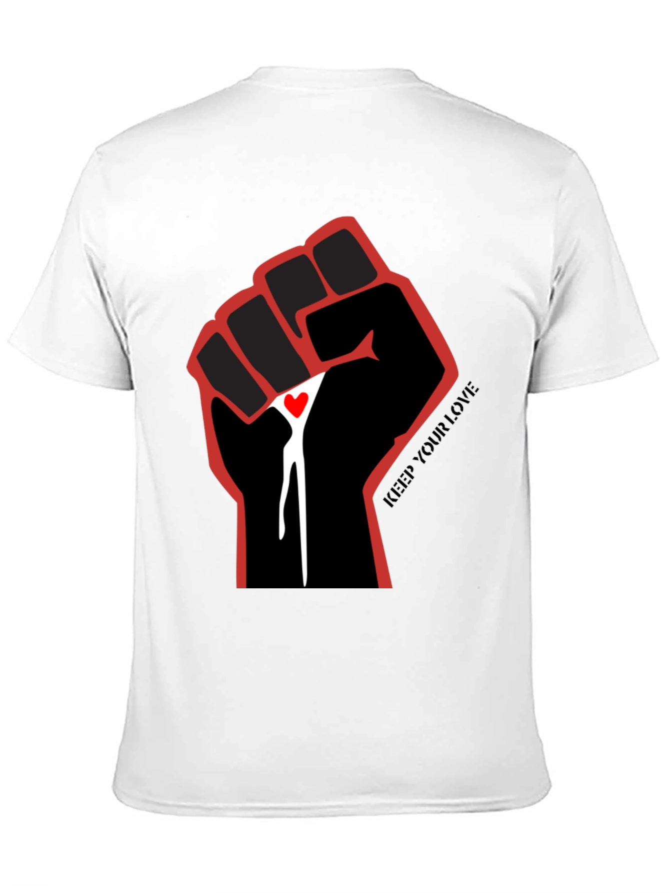Keep Your Love Fist T-Shirt - Black