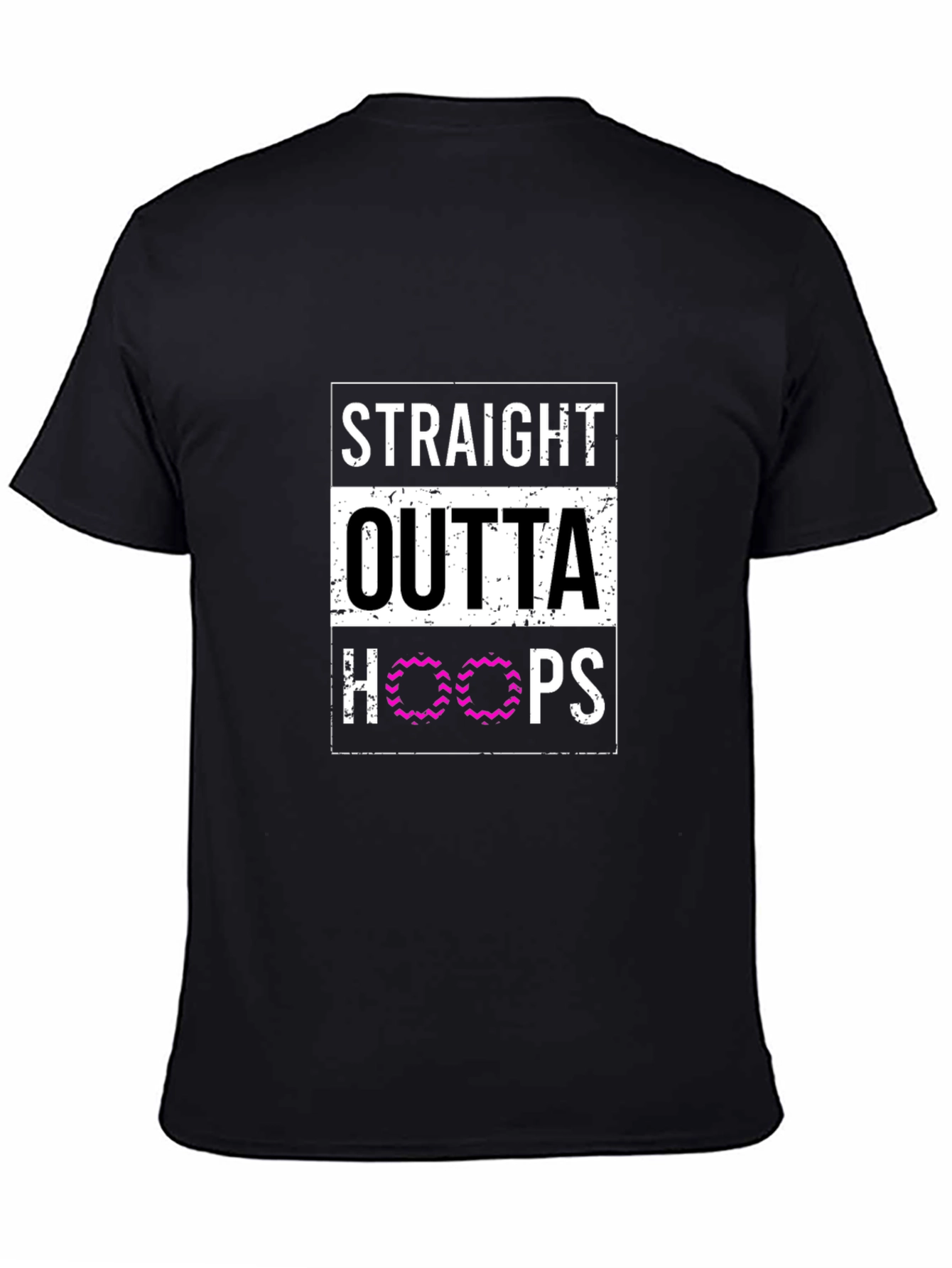 Straight Outta Hoops Black Graphic Tee
