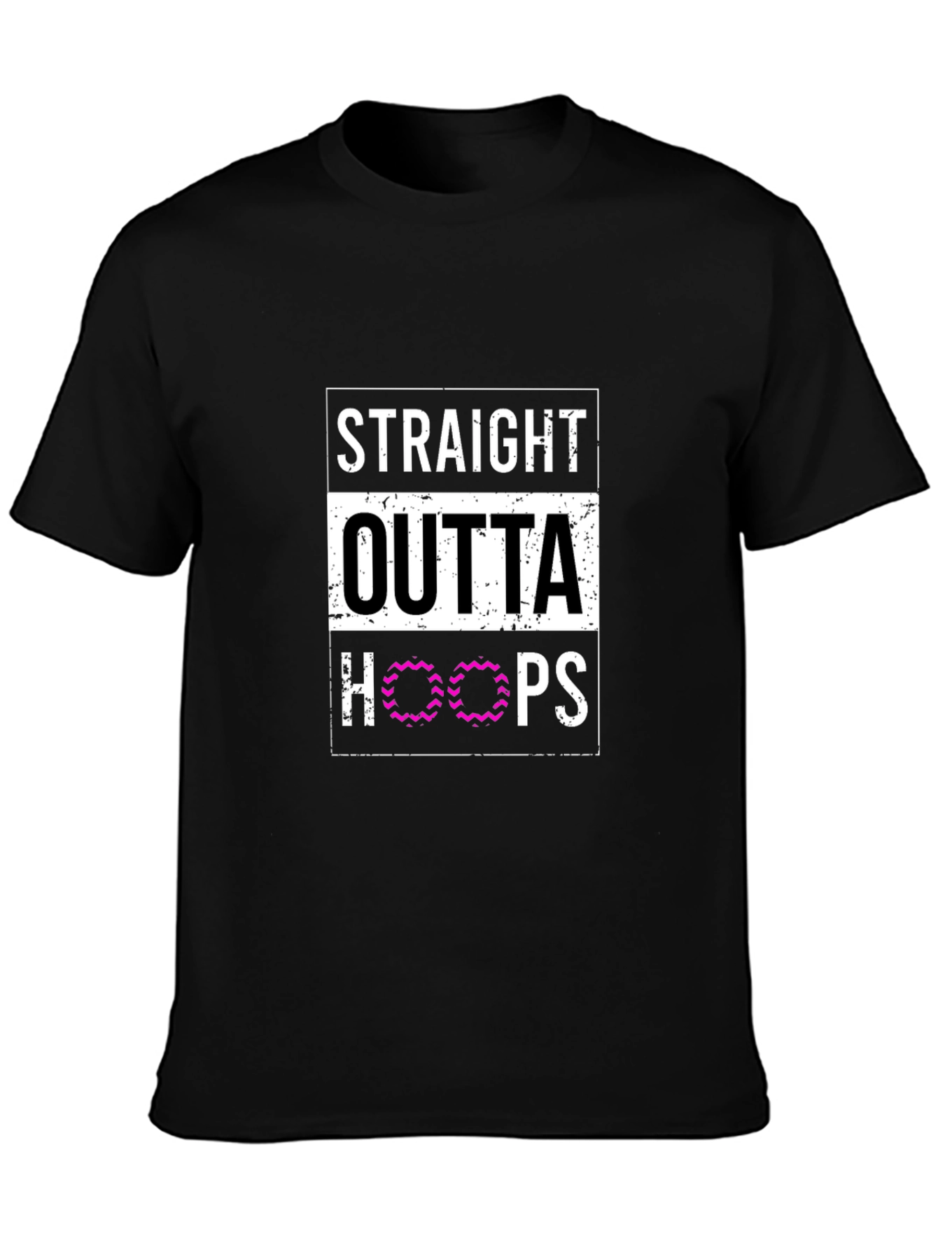 Straight Outta Hoops Black Graphic Tee