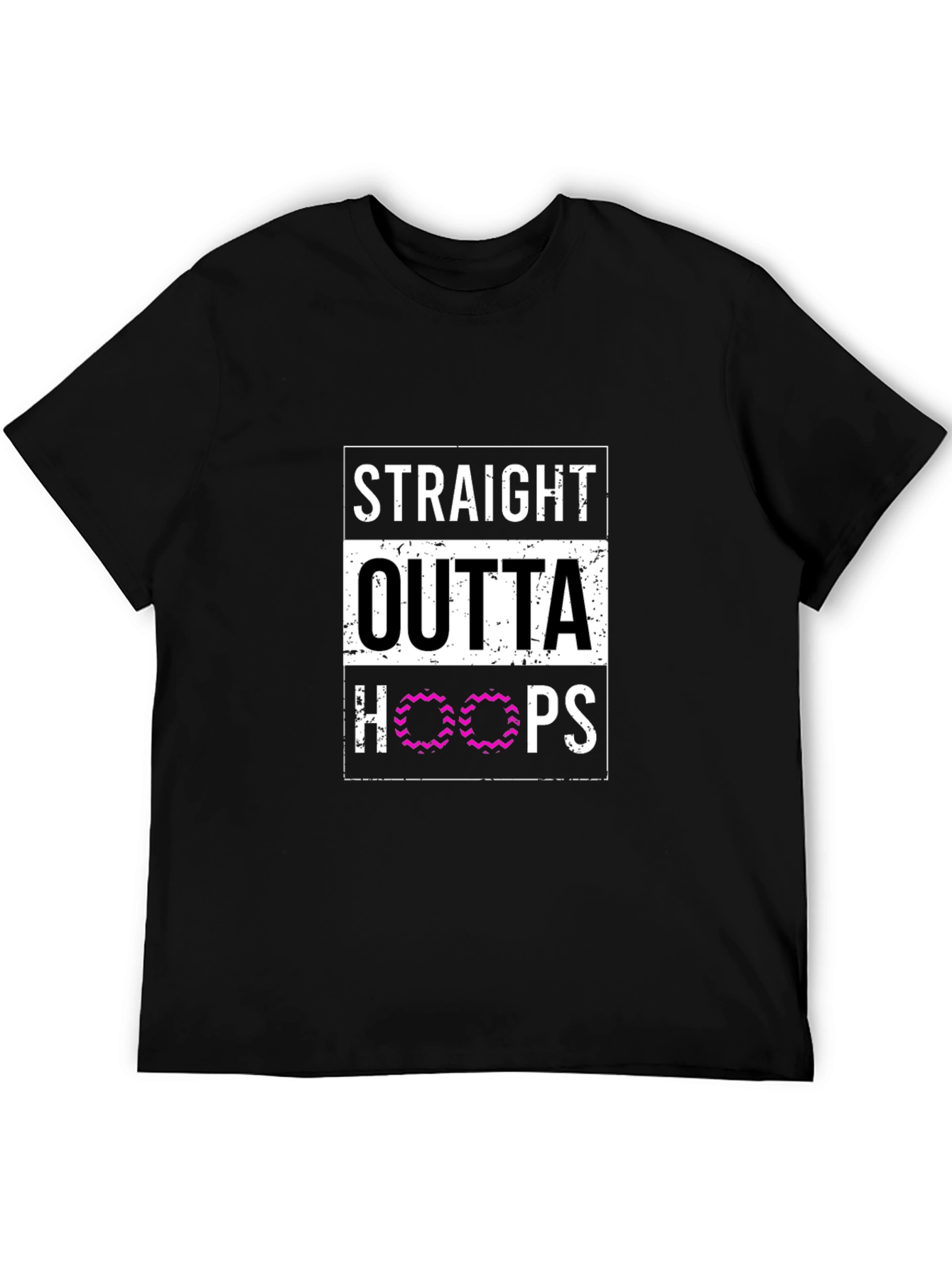 Straight Outta Hoops Black Graphic Tee