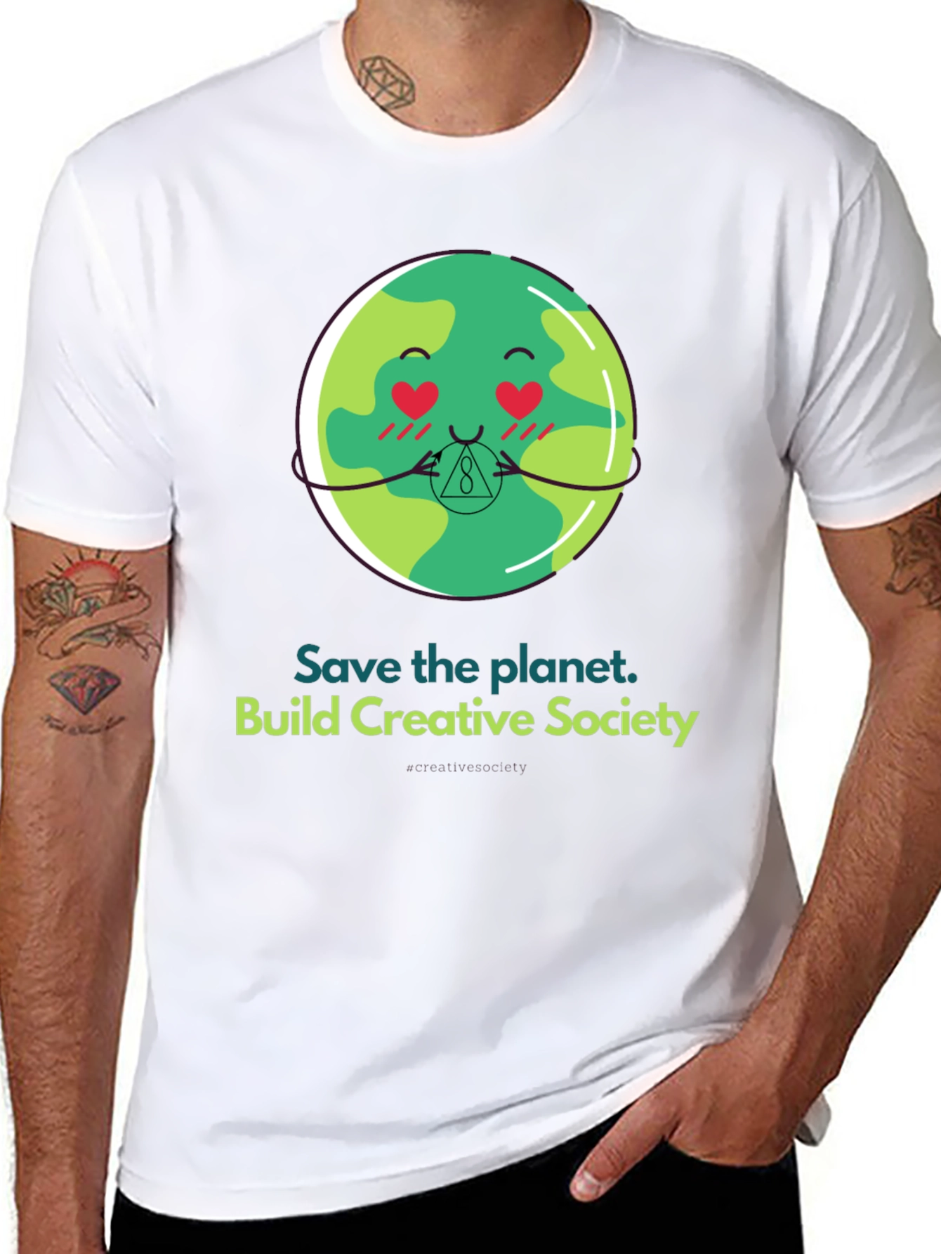 Save the Planet T-Shirt - Earth Emoji Graphic Tee