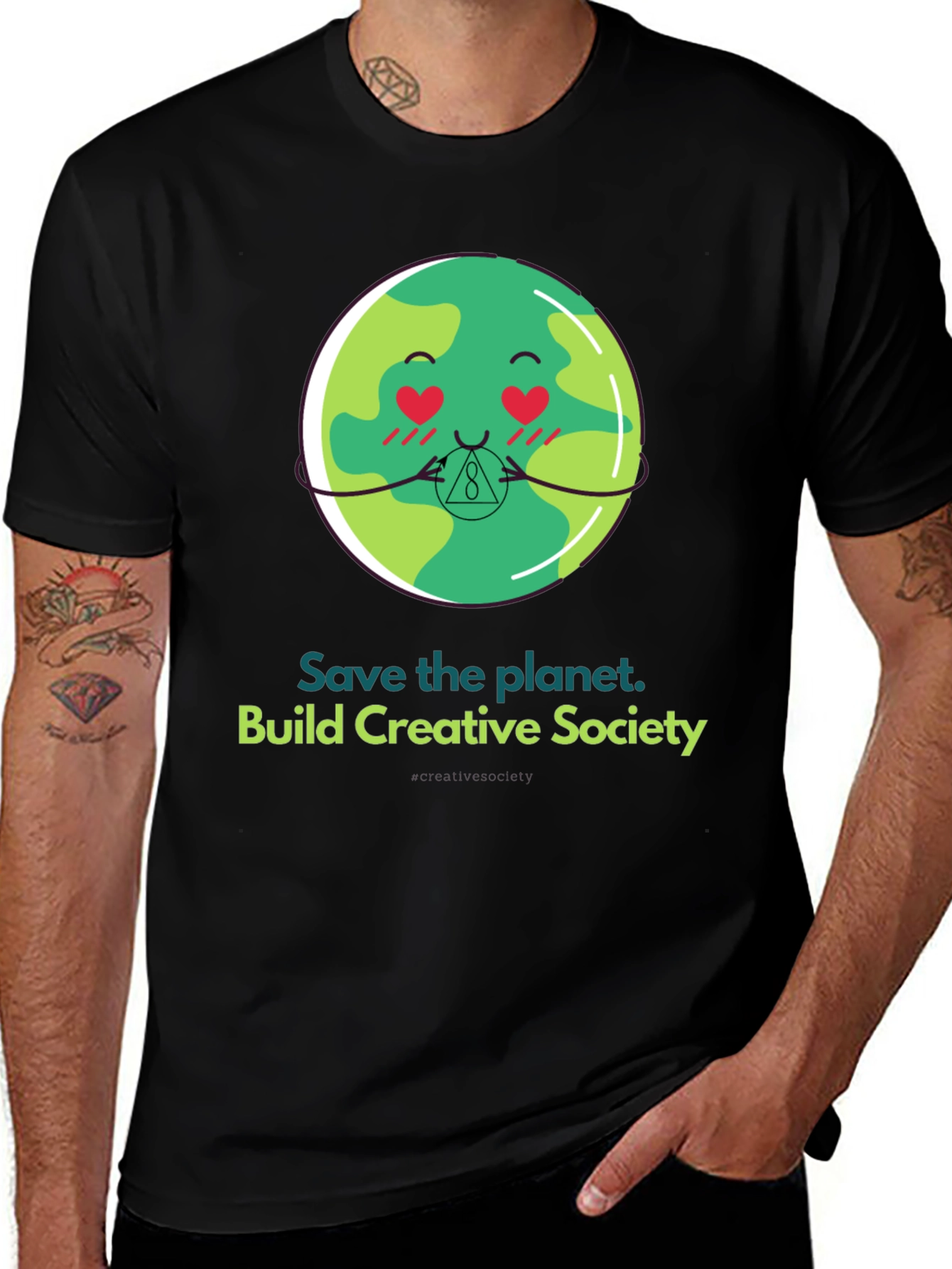 Save the Planet T-Shirt - Earth Emoji Graphic Tee
