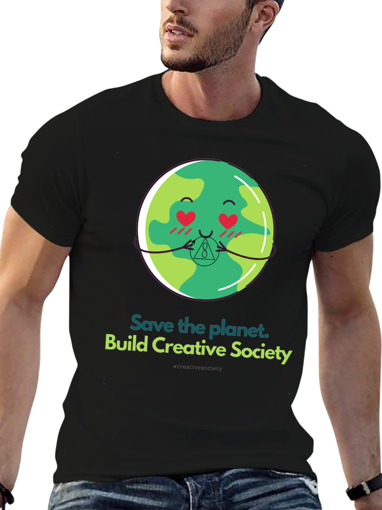 Save the Planet T-Shirt - Earth Emoji Graphic Tee