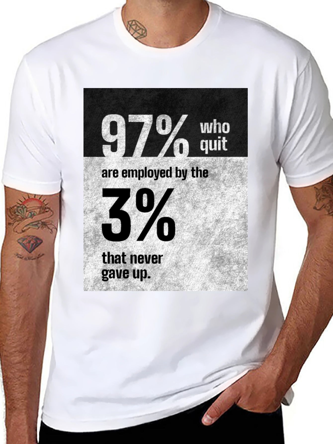 Motivational 97% vs 3% Graphic T-Shirt