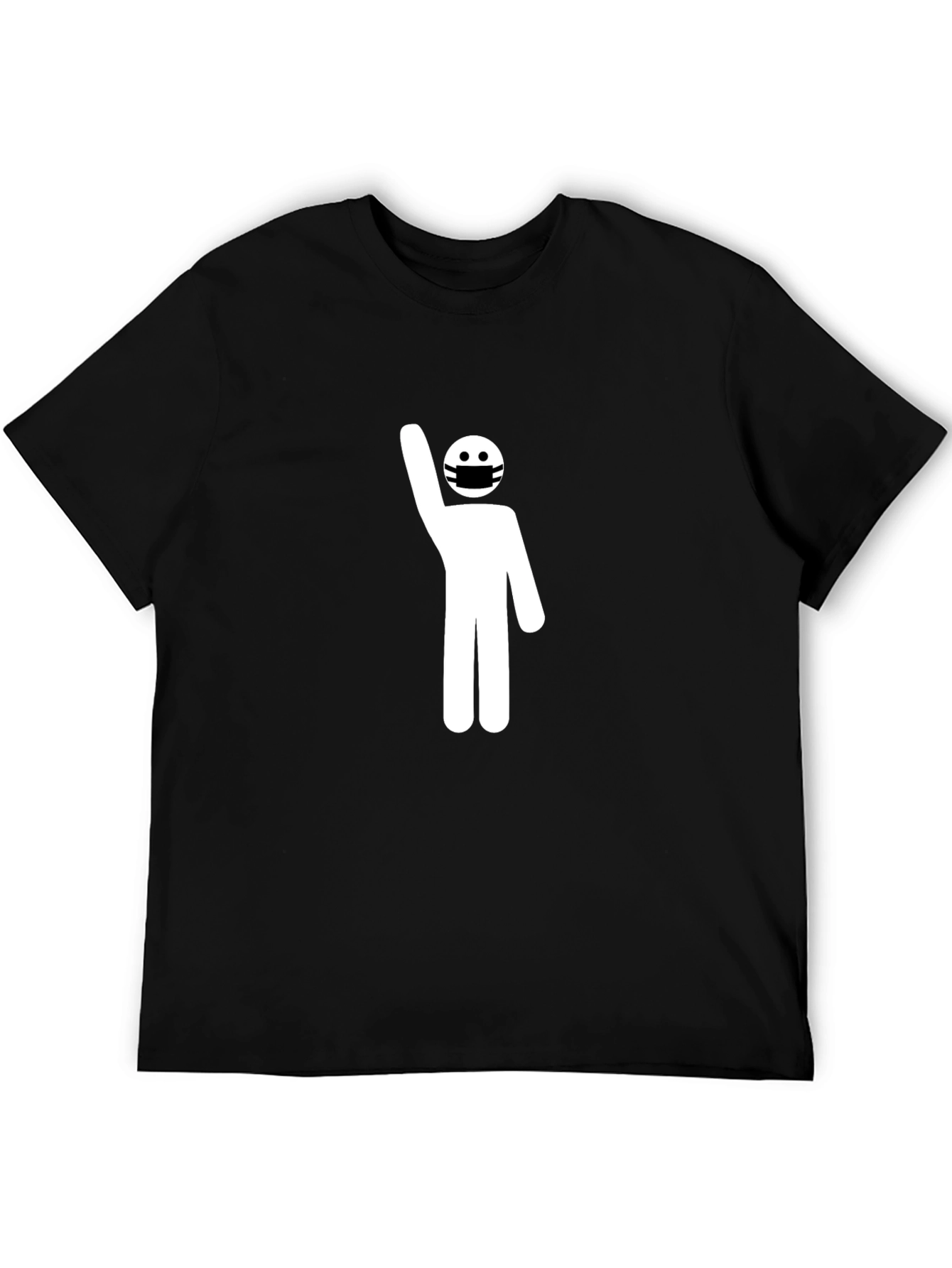 Masked Stick Figure Protest T-Shirt