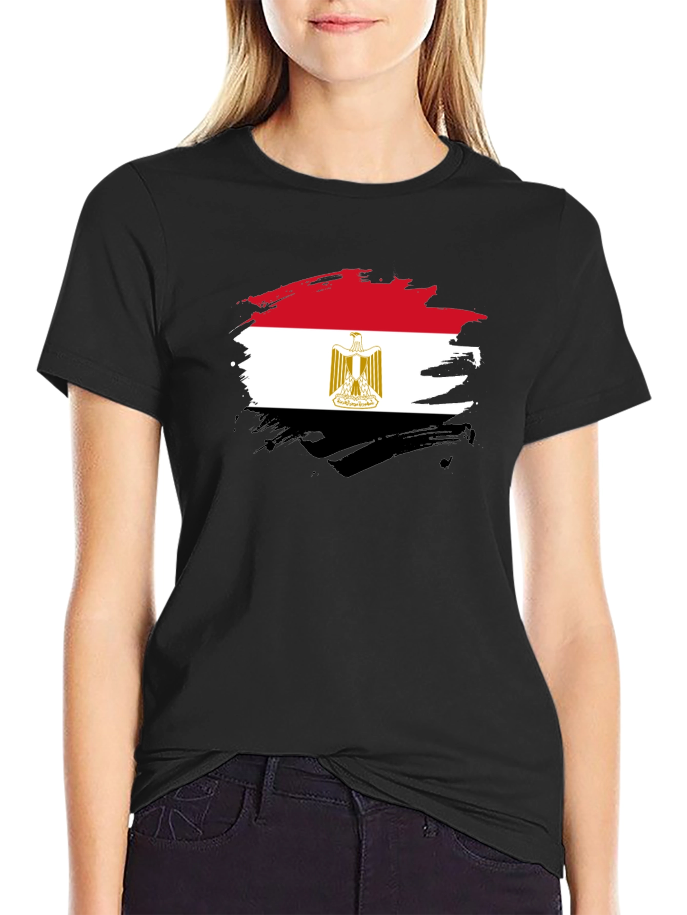 Egyptian Flag Graphic T-Shirt - Black