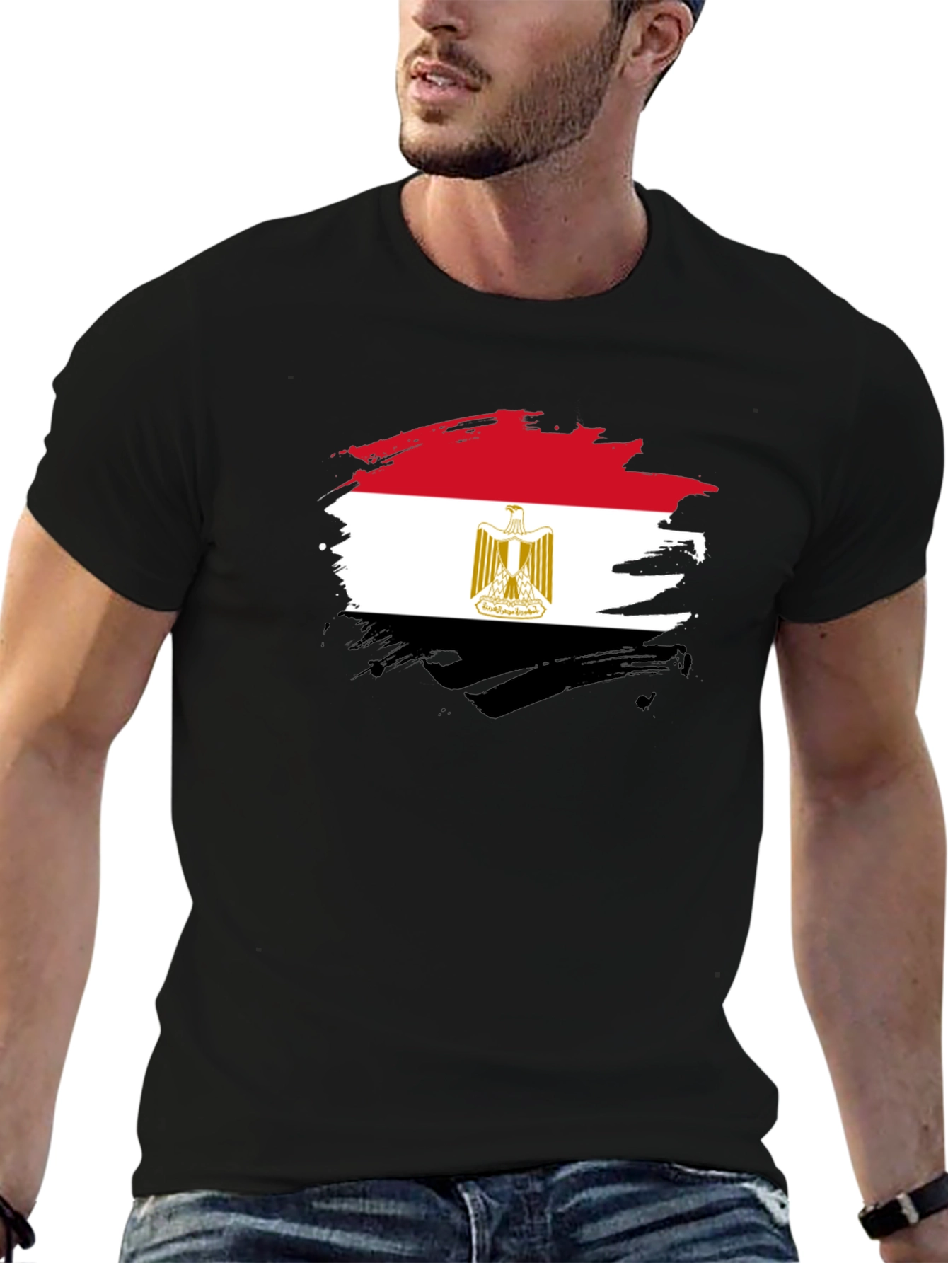Egyptian Flag Graphic T-Shirt - Black