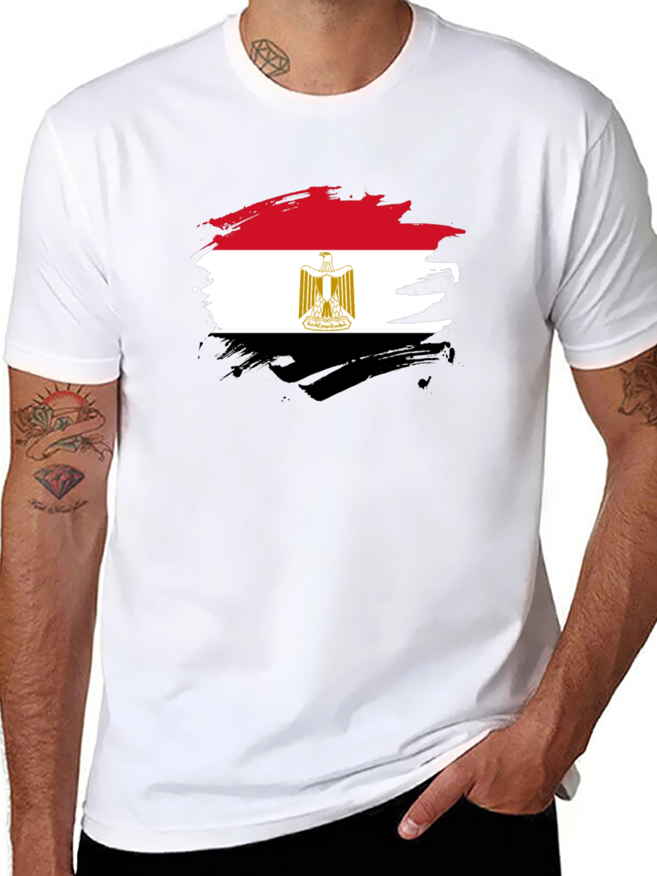 Egyptian Flag Graphic T-Shirt - Black