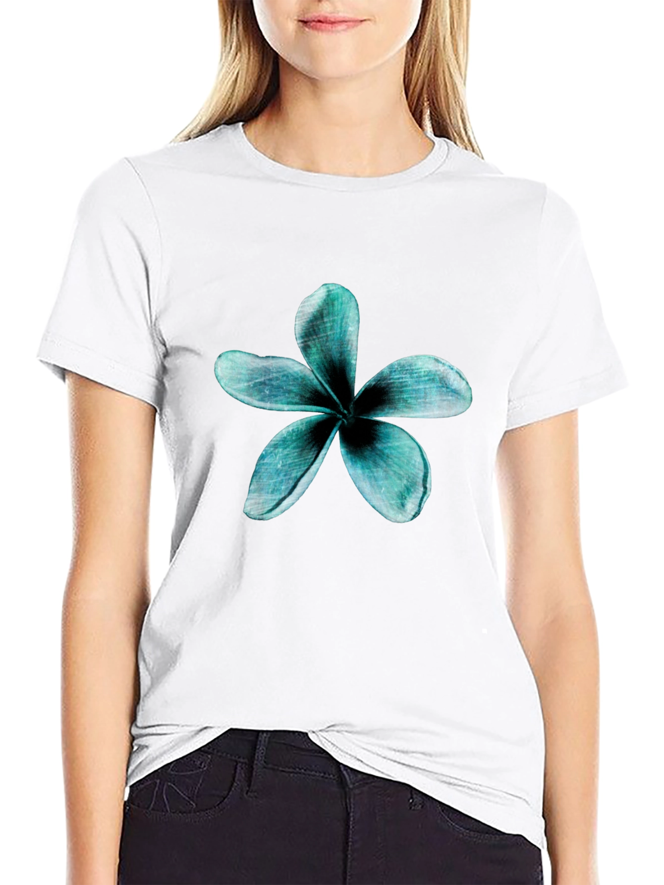 Floral Print Black T-Shirt