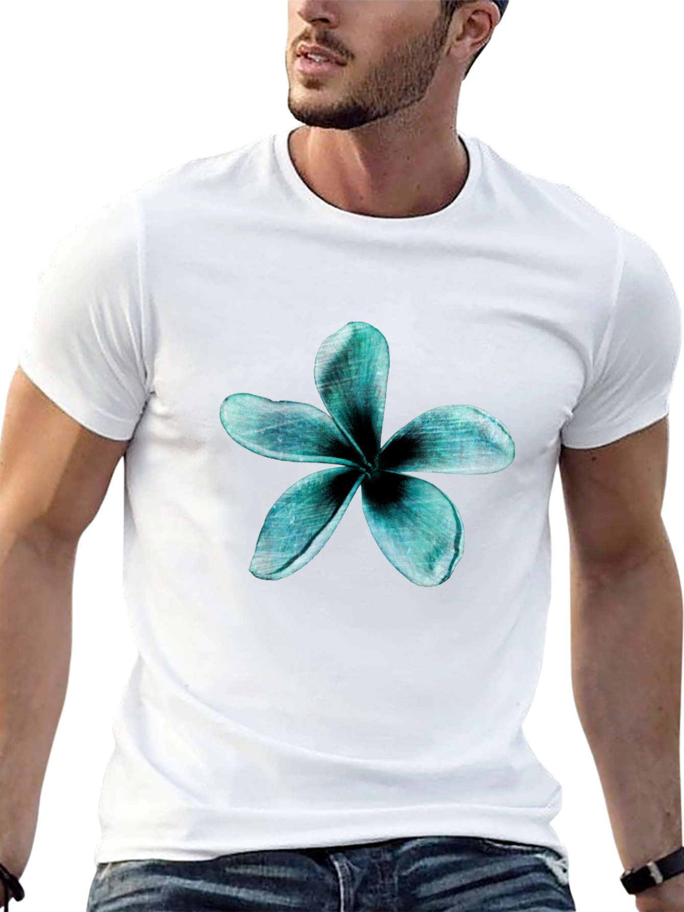 Floral Print Black T-Shirt
