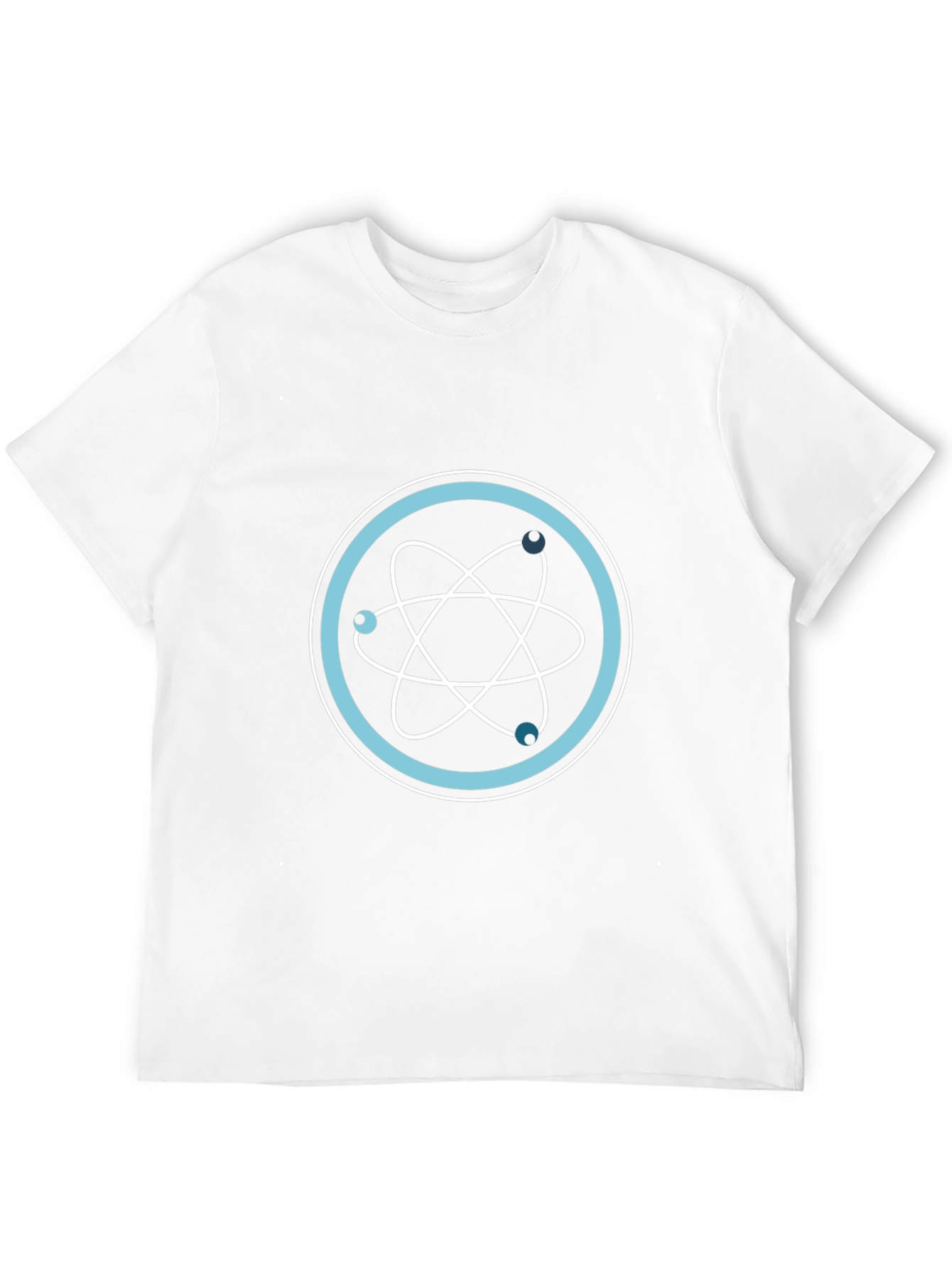 Science Atom Design Black T-Shirt