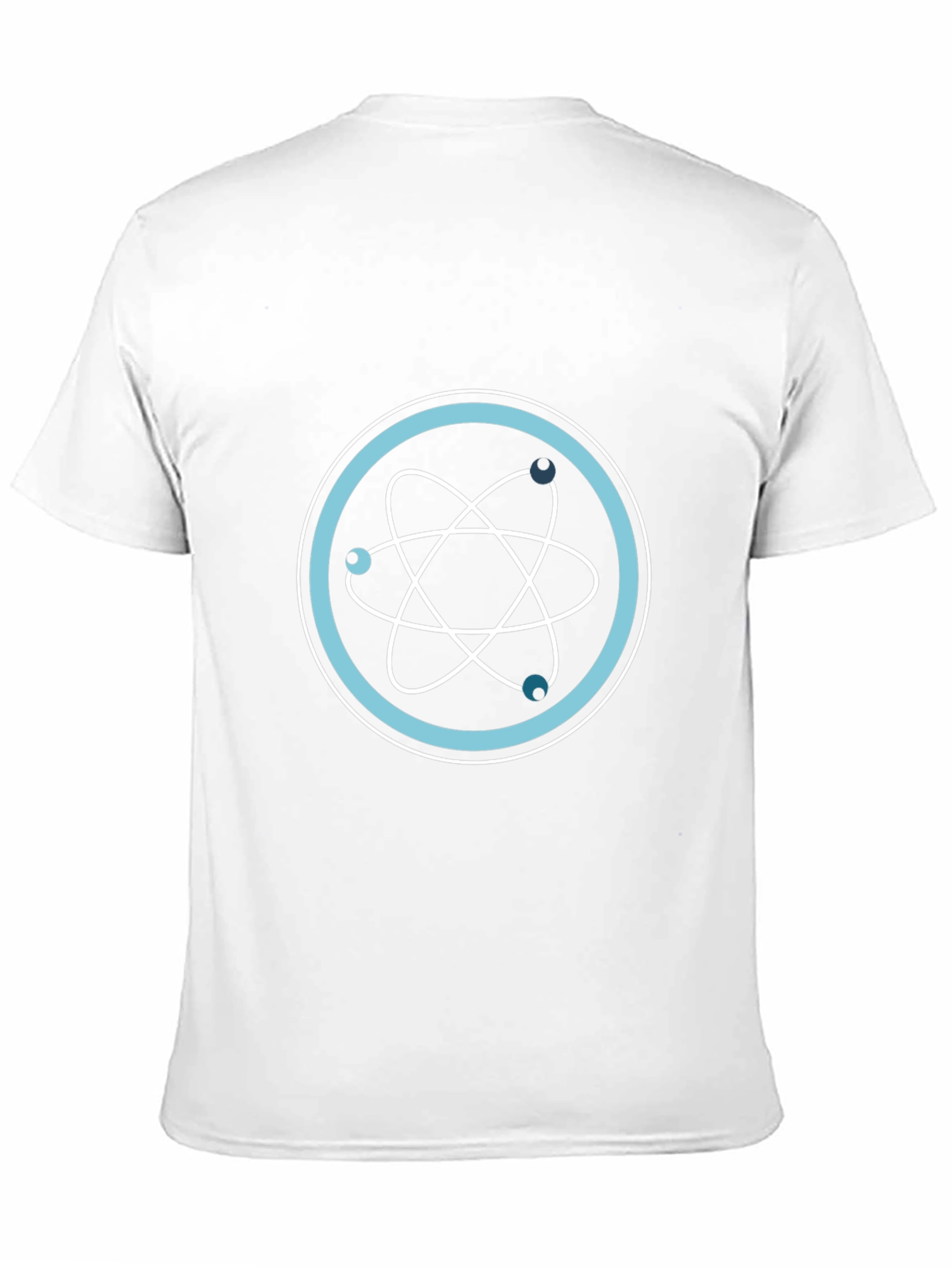 Science Atom Design Black T-Shirt