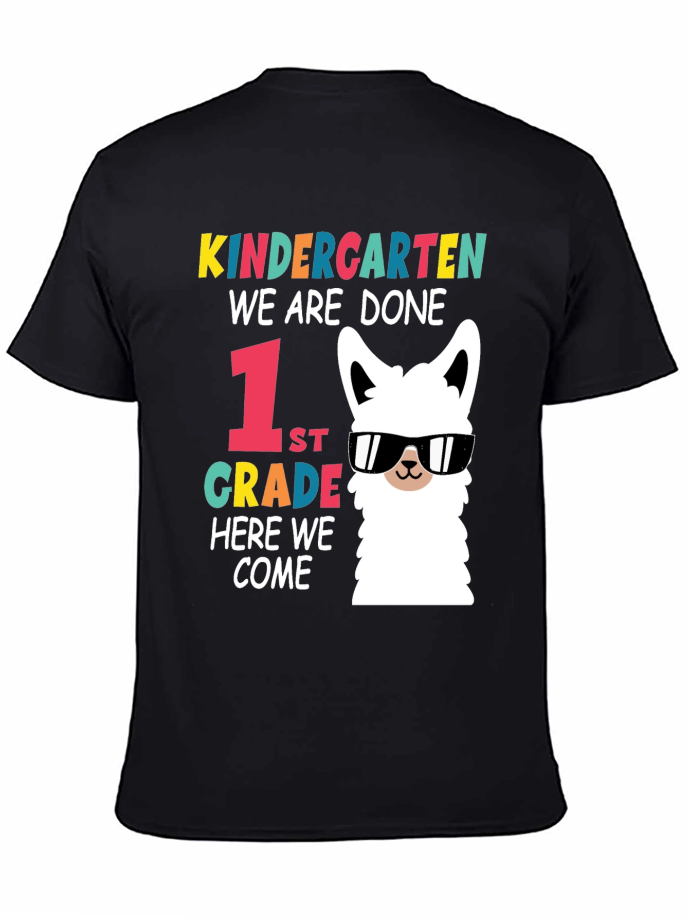 Kindergarten Graduation T-Shirt: Llama 1st Grade