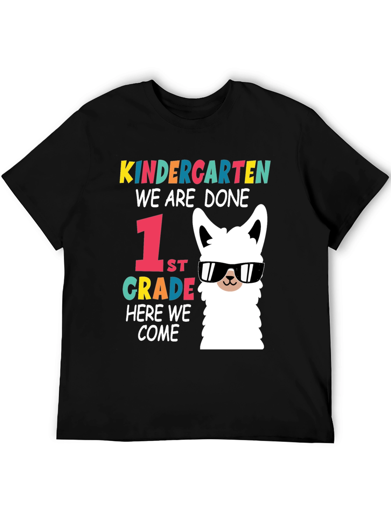 Kindergarten Graduation T-Shirt: Llama 1st Grade