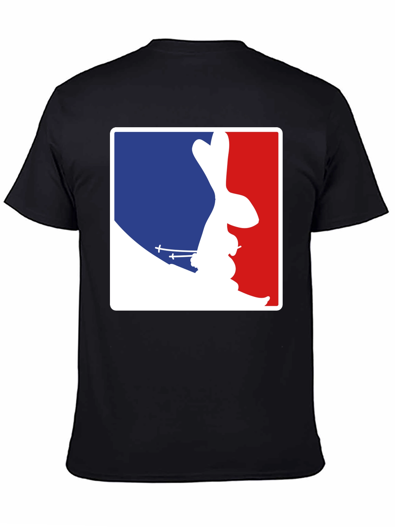 Skiing Bunny Tee - Blue and Red Design