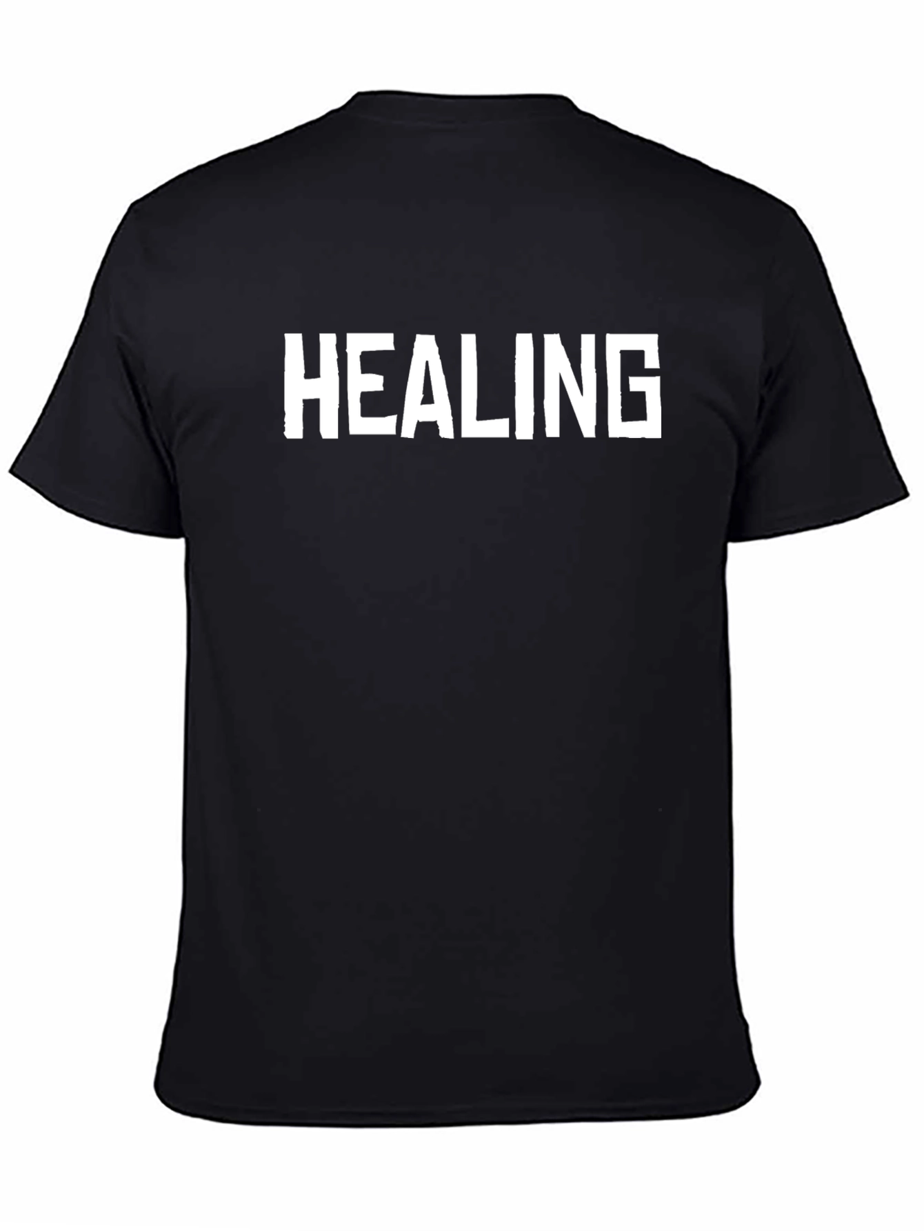 Healing Graphic Tee - Black Casual T-Shirt