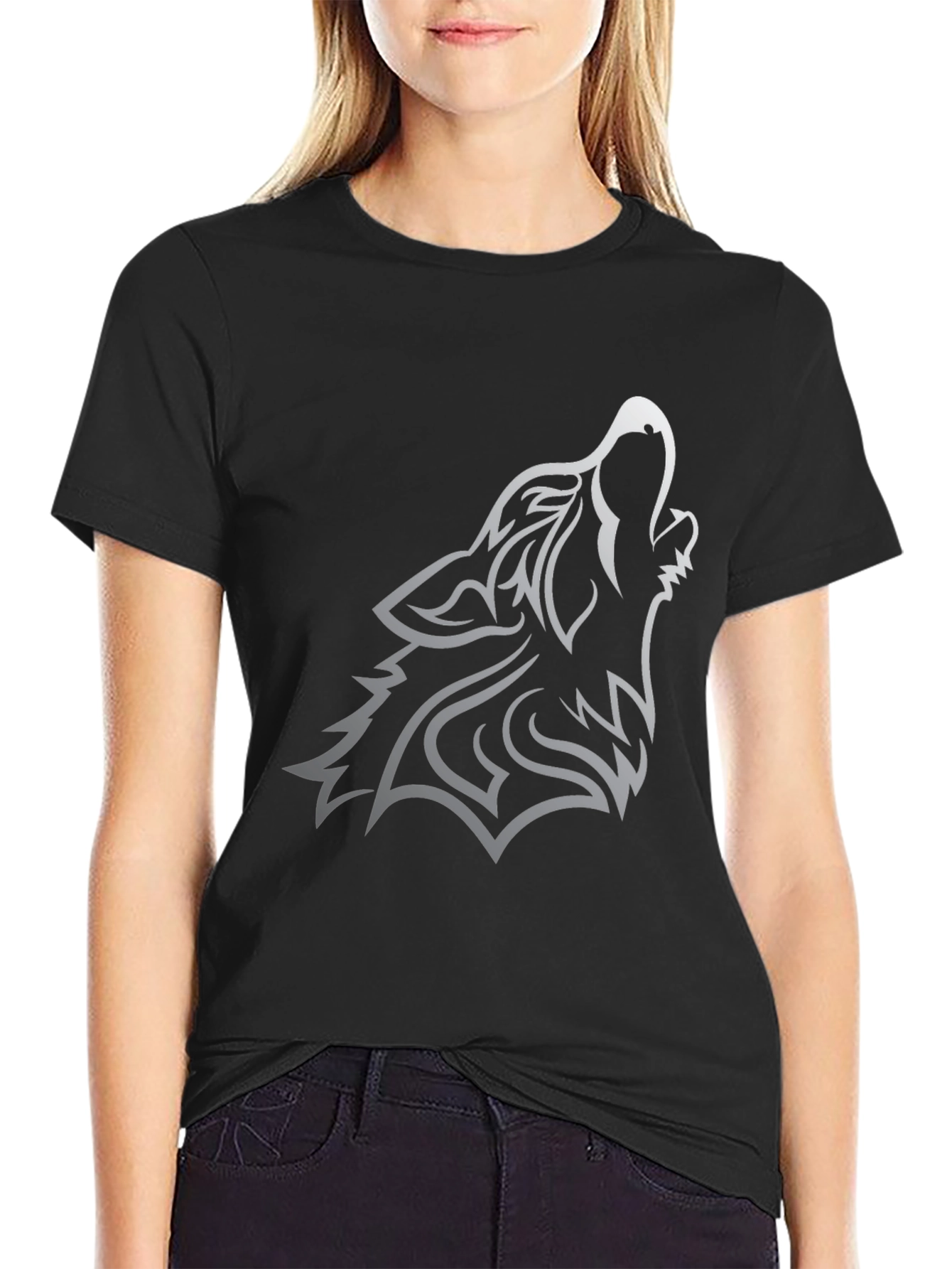 Black Wolf Graphic Tee - Mens Short Sleeve
