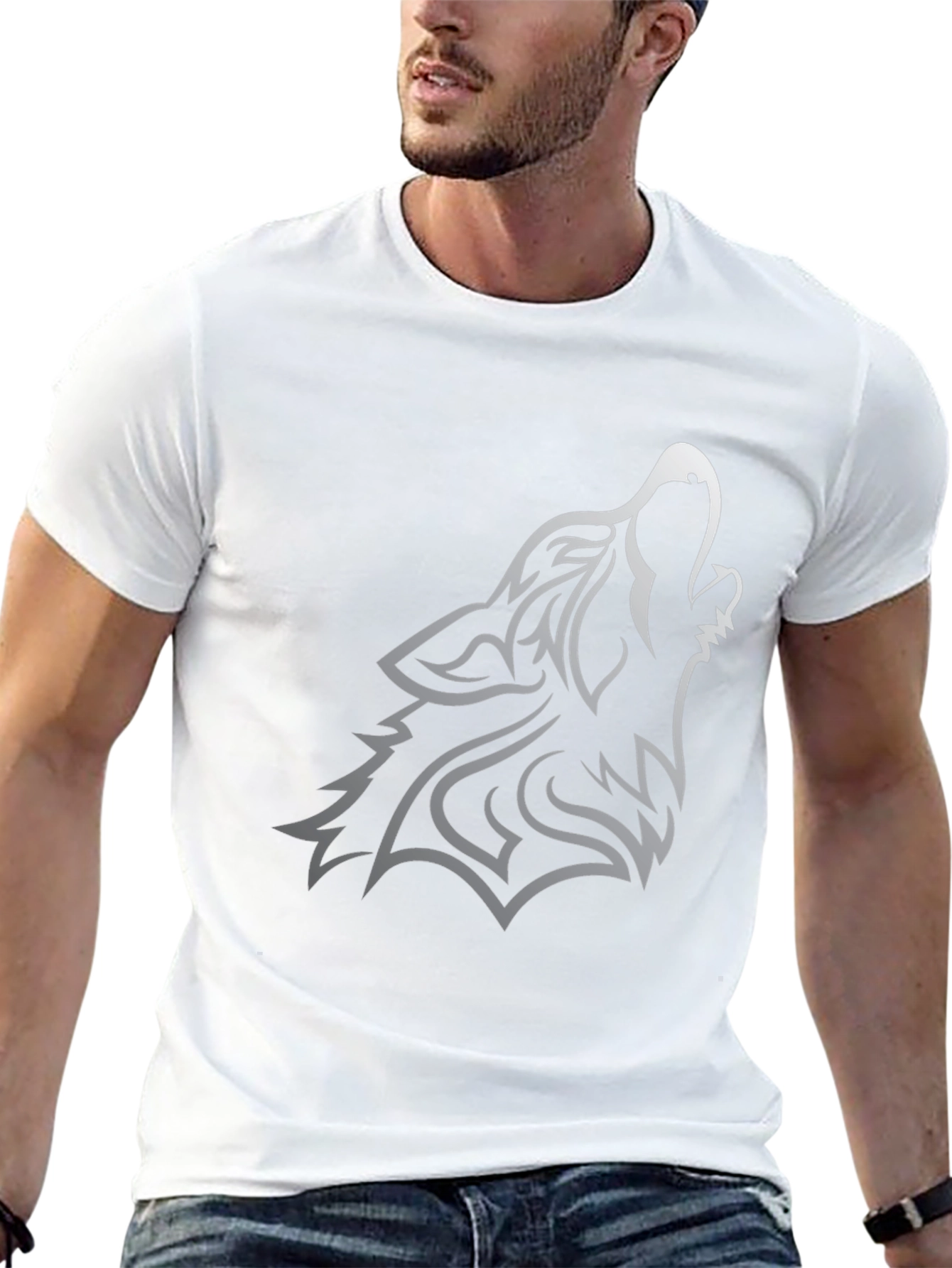 Black Wolf Graphic Tee - Mens Short Sleeve