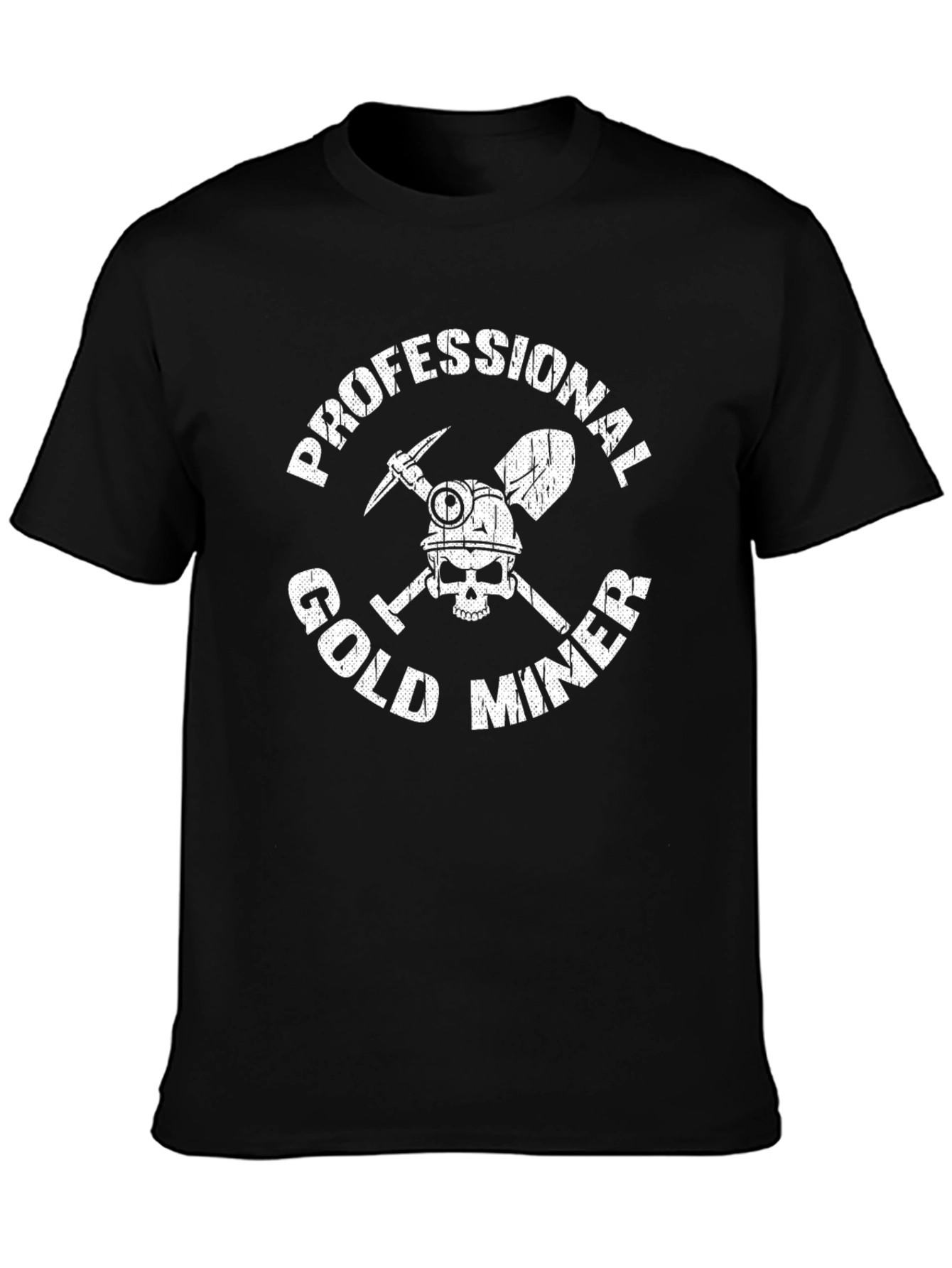 Professional Gold Miner Graphic Tee - Black T-Shirt