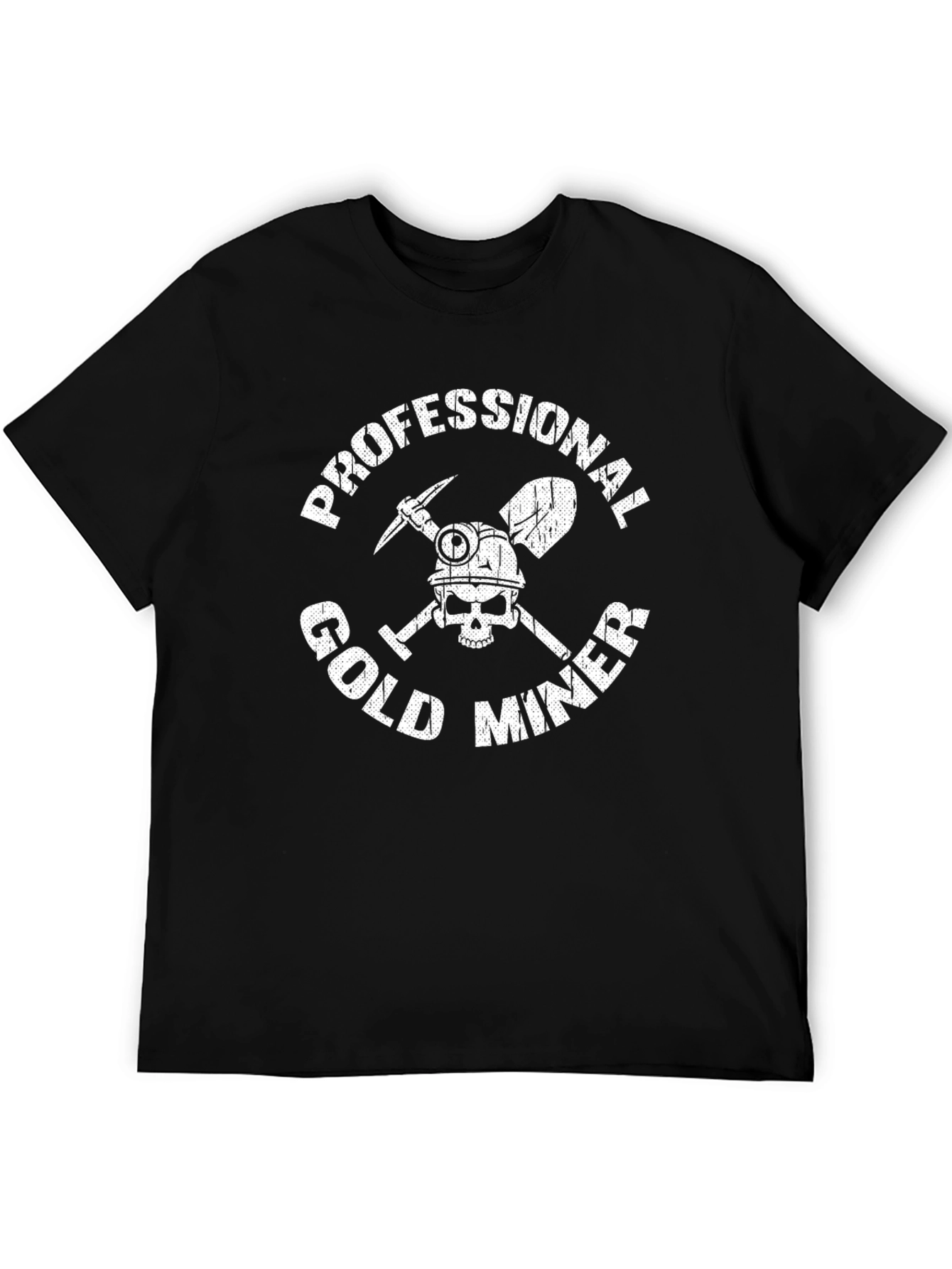 Professional Gold Miner Graphic Tee - Black T-Shirt