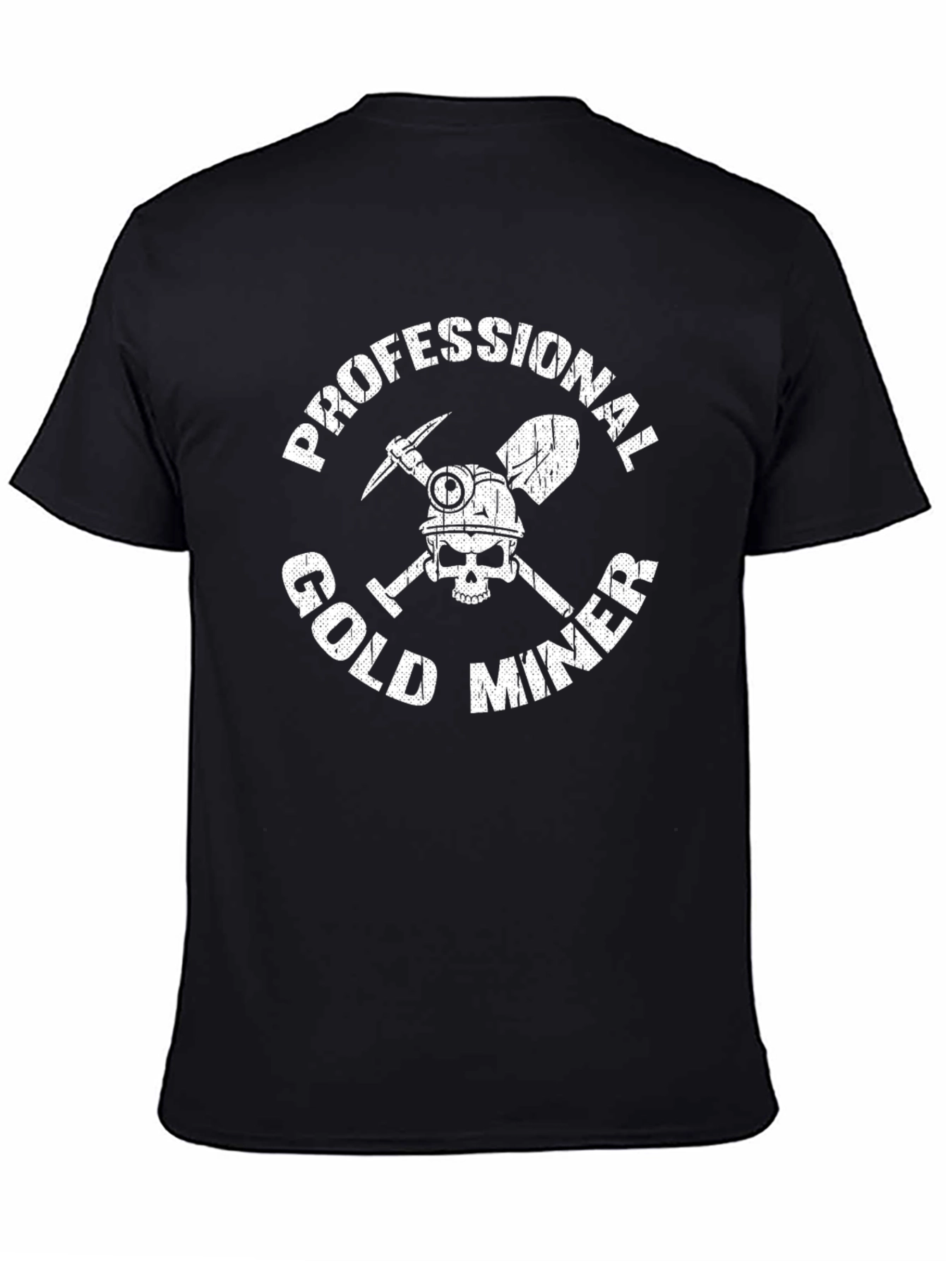 Professional Gold Miner Graphic Tee - Black T-Shirt