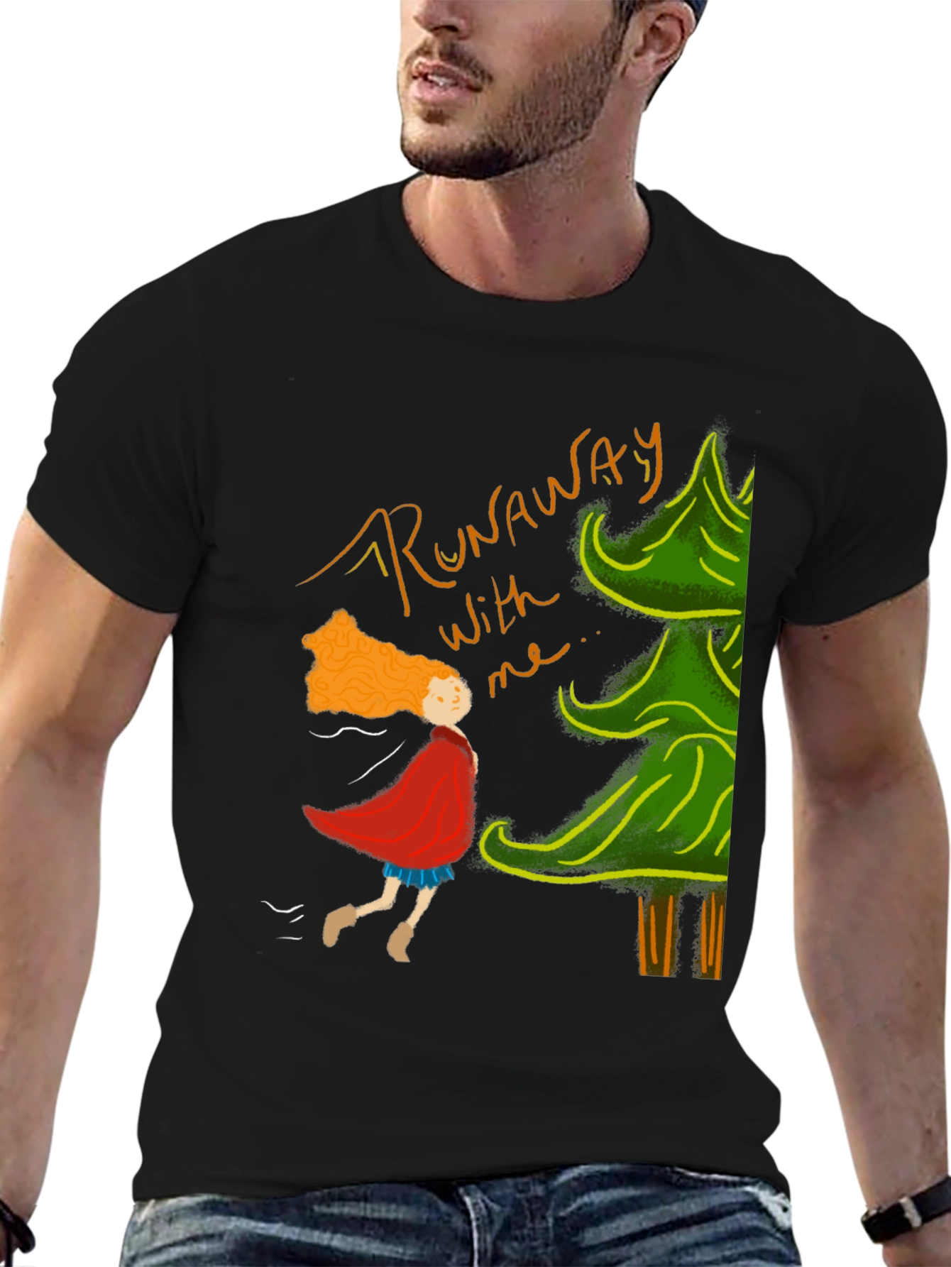 Runaway T-Shirt: Whimsical Forest Adventure Tee
