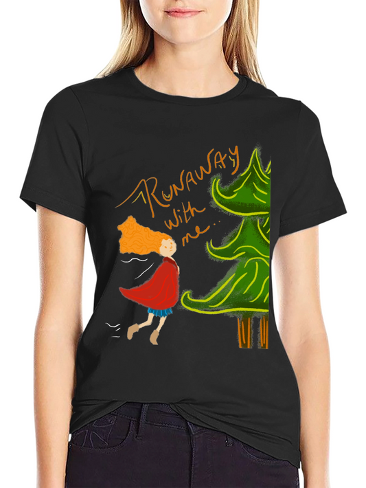 Runaway T-Shirt: Whimsical Forest Adventure Tee