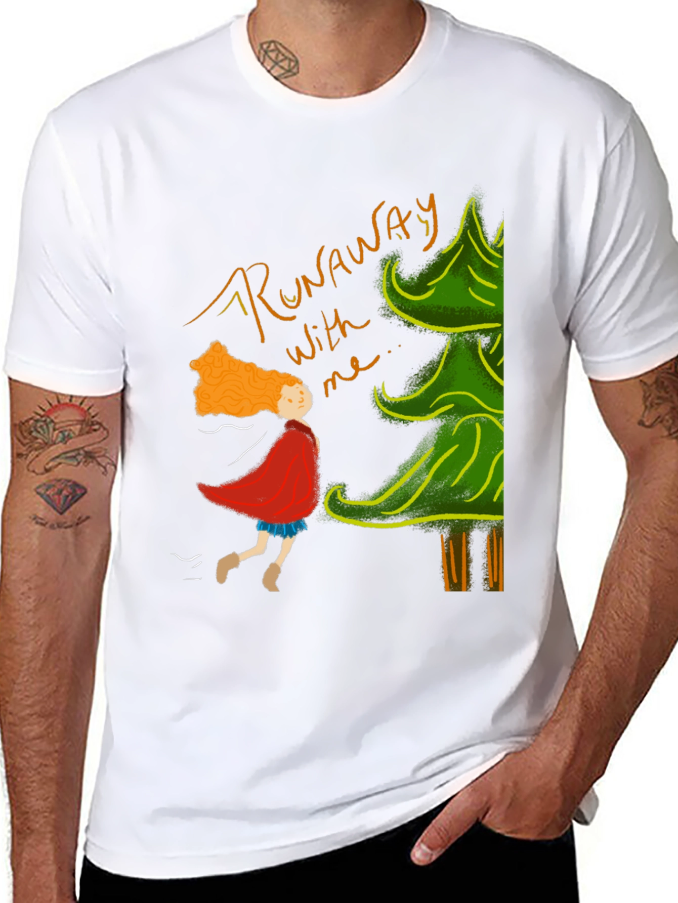 Runaway T-Shirt: Whimsical Forest Adventure Tee