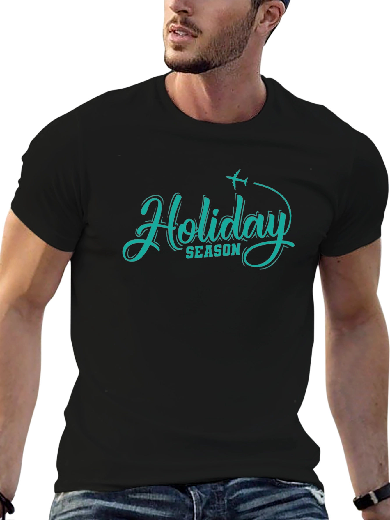 Holiday Season Graphic T-Shirt Black
