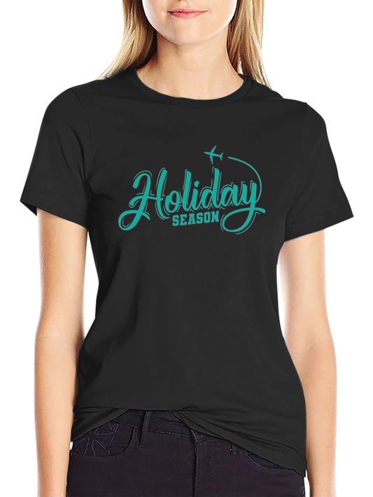 Holiday Season Graphic T-Shirt Black