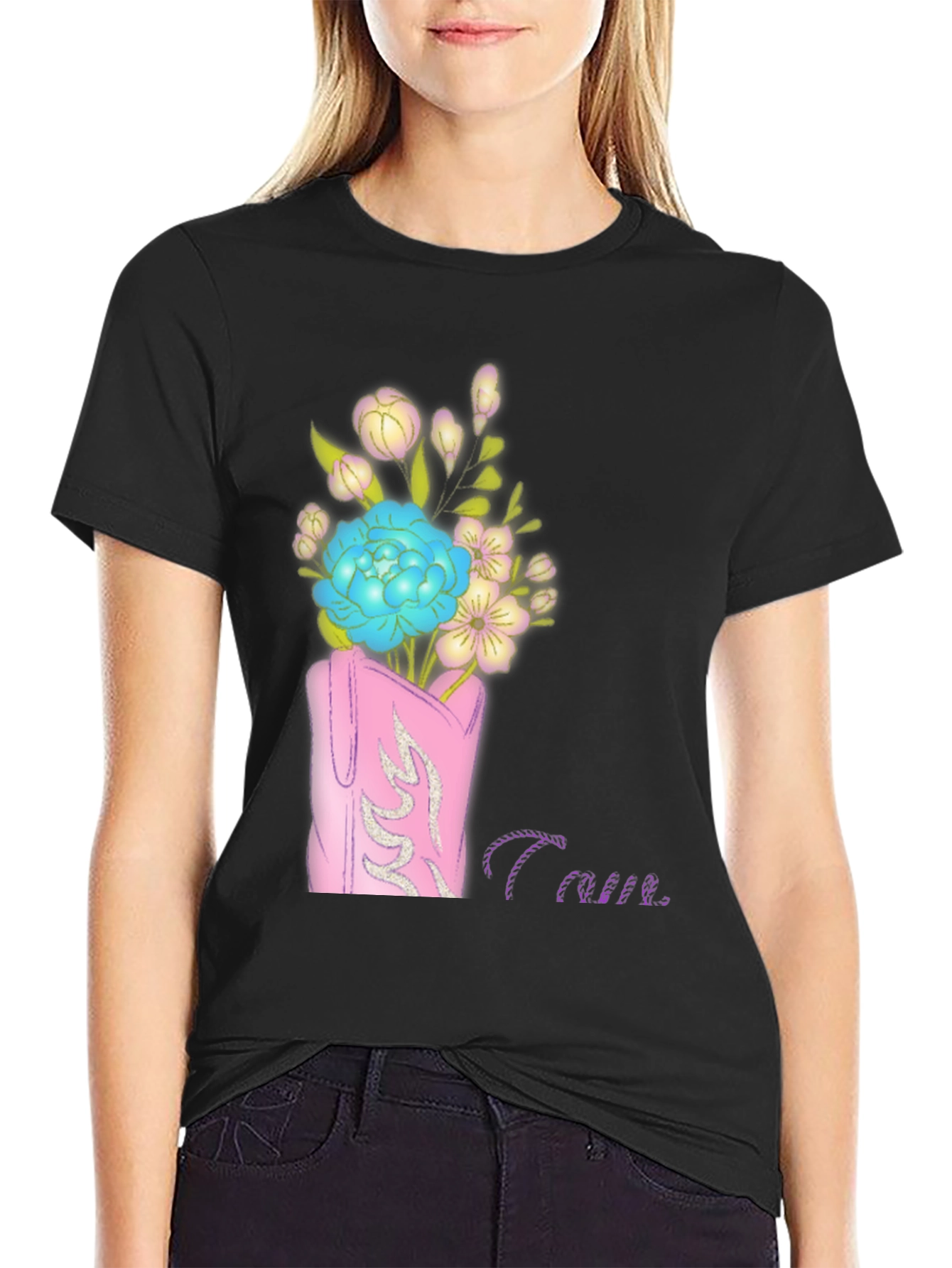 Floral Cowboy Boot Graphic Tee