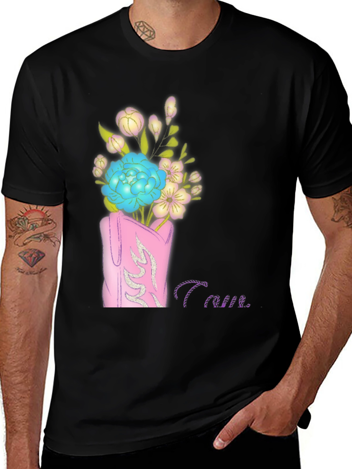 Floral Cowboy Boot Graphic Tee
