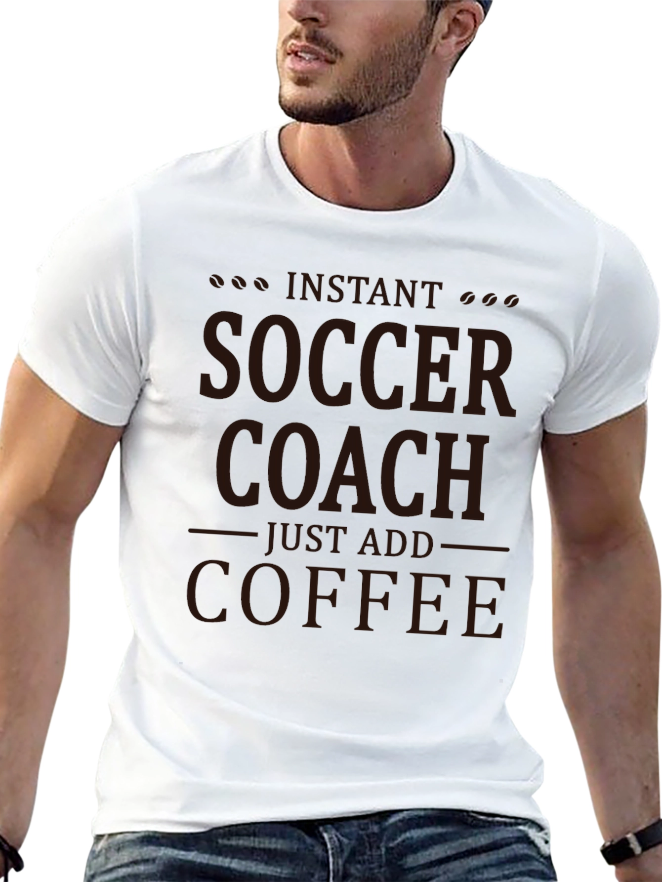 Instant Soccer Coach T-Shirt - Just Add Coffee
