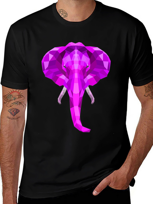 Geometric Elephant Tee - Stylish Graphic T-Shirt